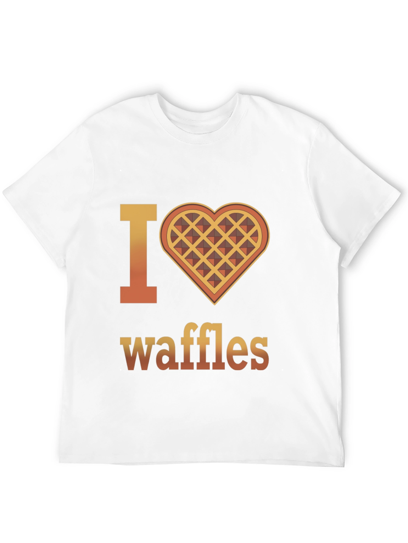 I Heart Waffles Graphic T-Shirt - Novelty Tee