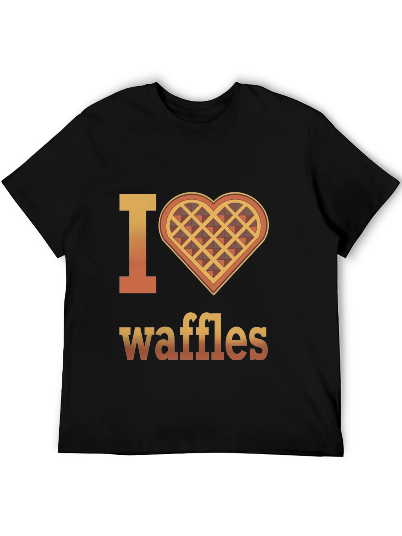 I Heart Waffles Graphic T-Shirt - Novelty Tee