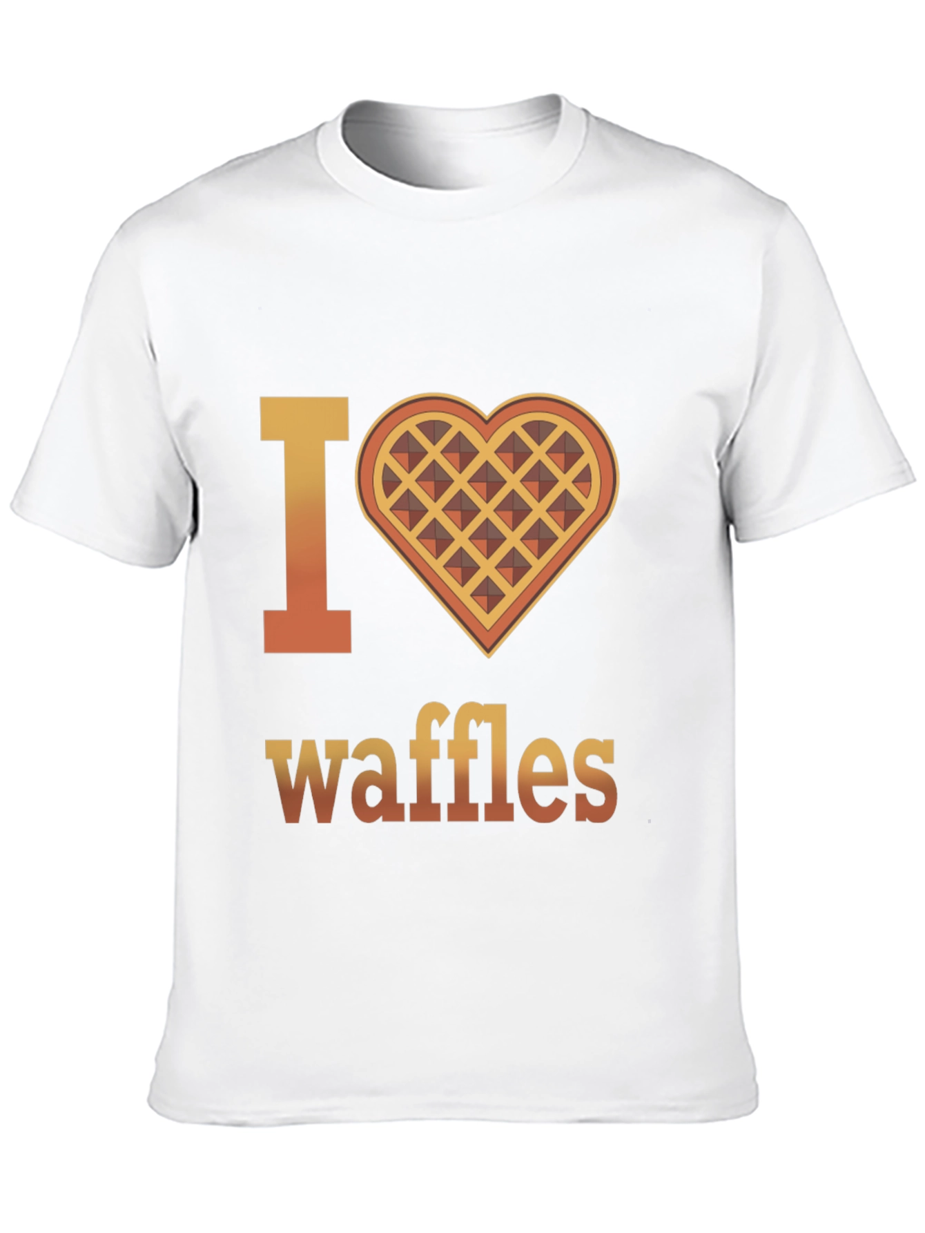 I Heart Waffles Graphic T-Shirt - Novelty Tee