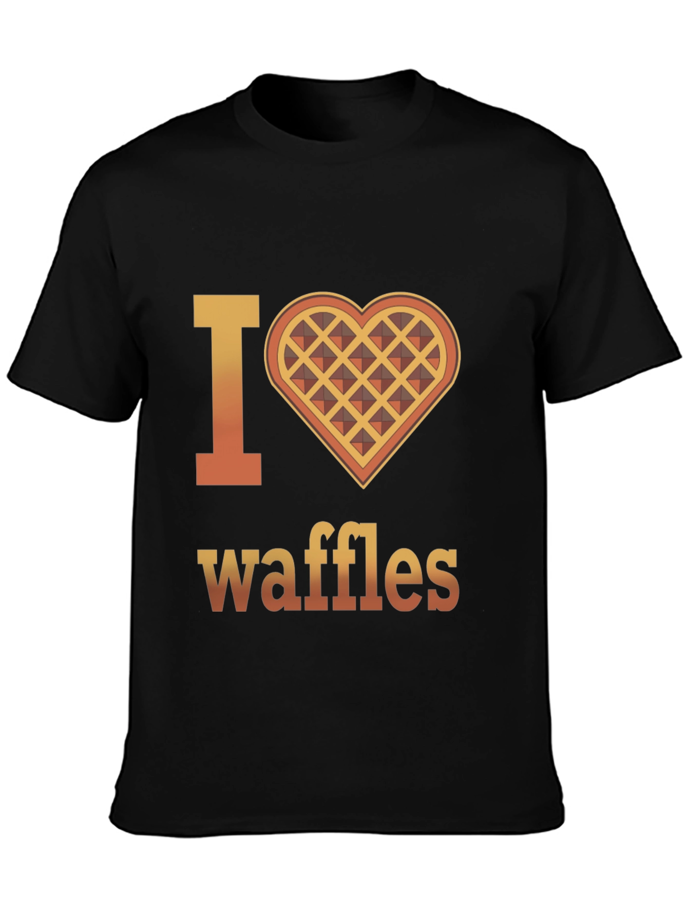 I Heart Waffles Graphic T-Shirt - Novelty Tee