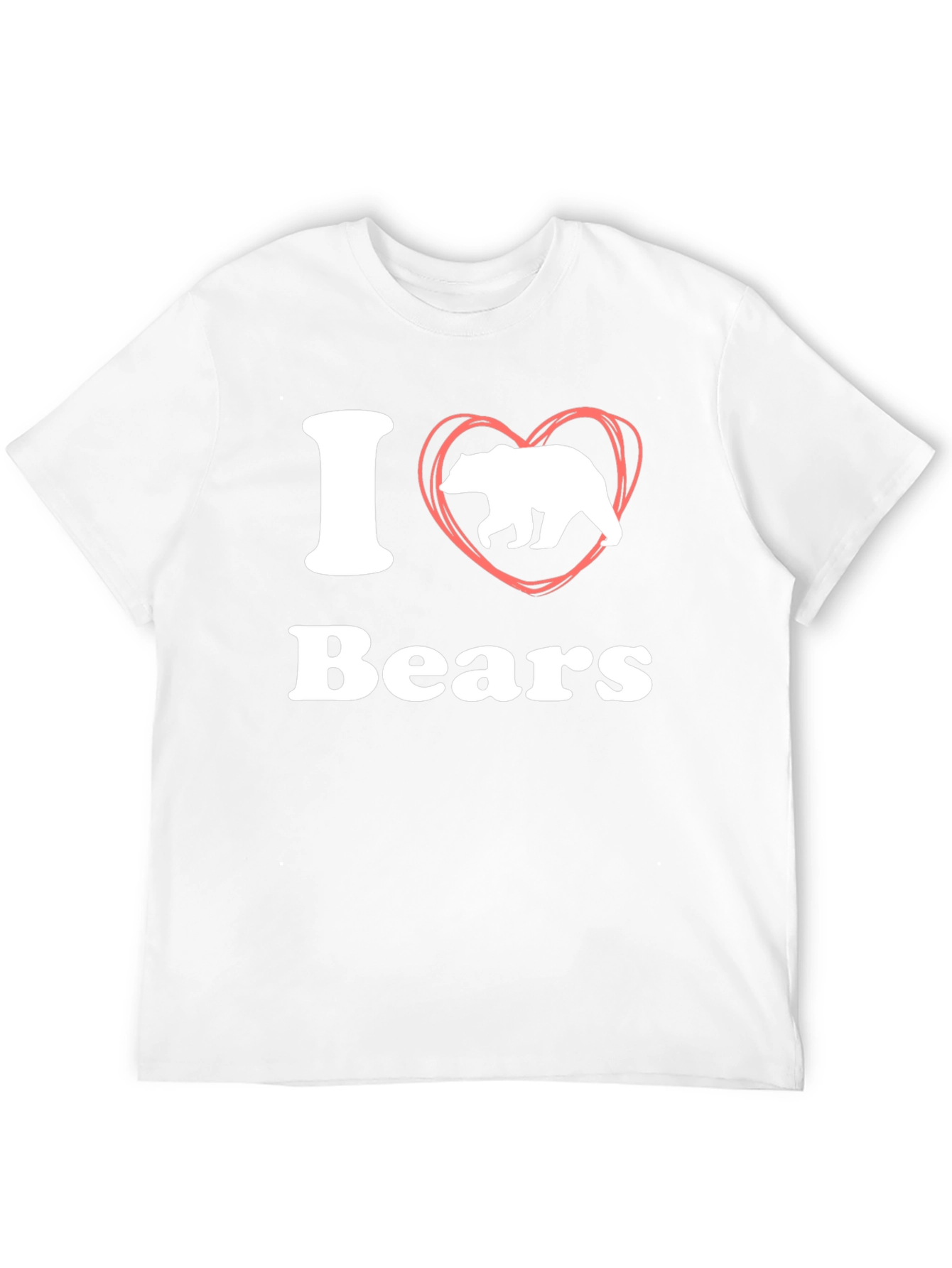 I Heart Bears Graphic Tee - Black Cotton T-Shirt