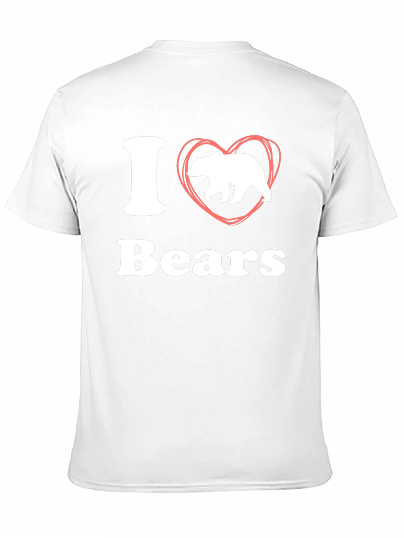 I Heart Bears Graphic Tee - Black Cotton T-Shirt