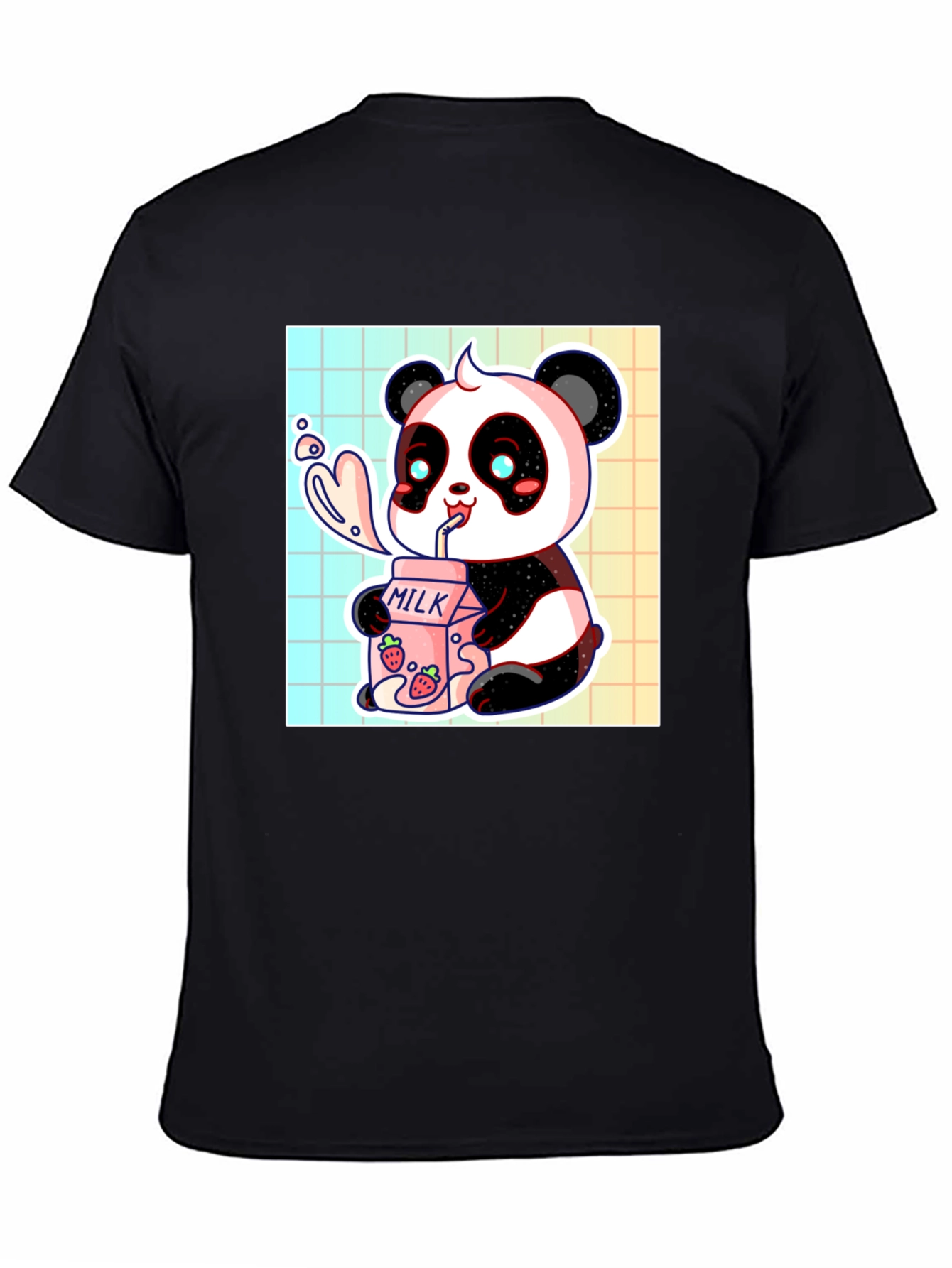 Cute Panda Milk T-Shirt - Kawaii Style