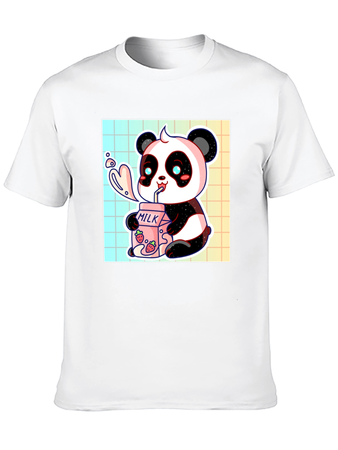 Cute Panda Milk T-Shirt - Kawaii Style