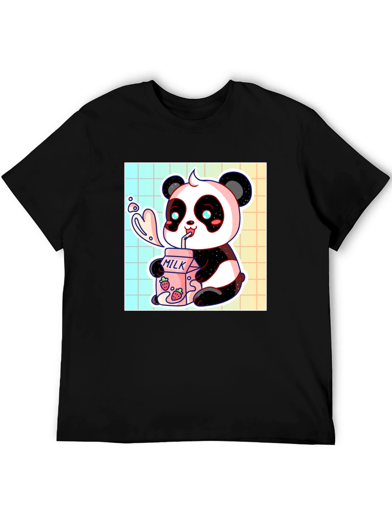 Cute Panda Milk T-Shirt - Kawaii Style