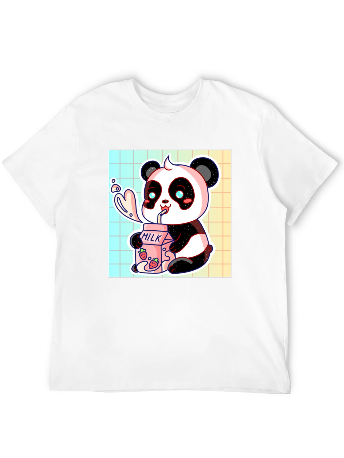 Cute Panda Milk T-Shirt - Kawaii Style