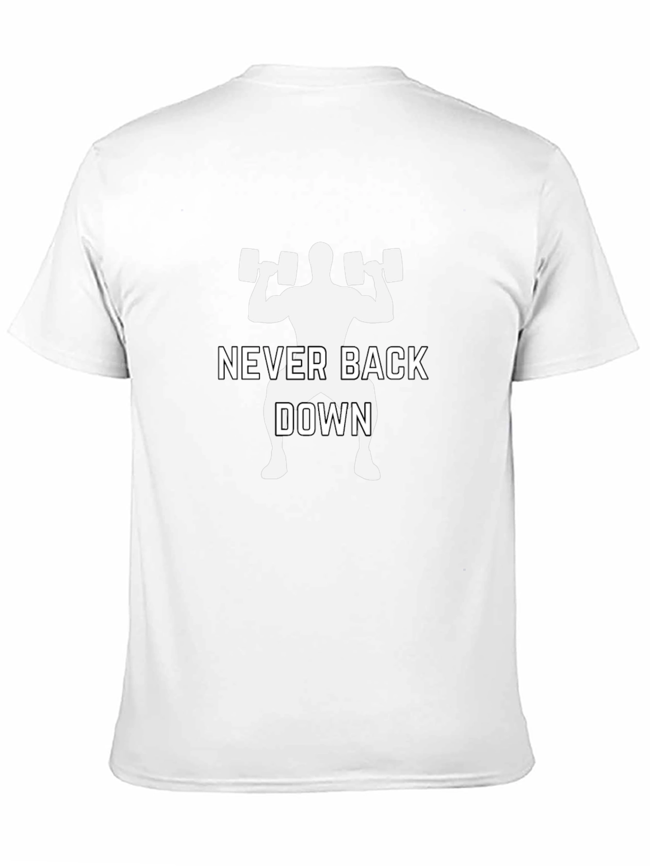 Never Back Down Fitness T-Shirt - Black