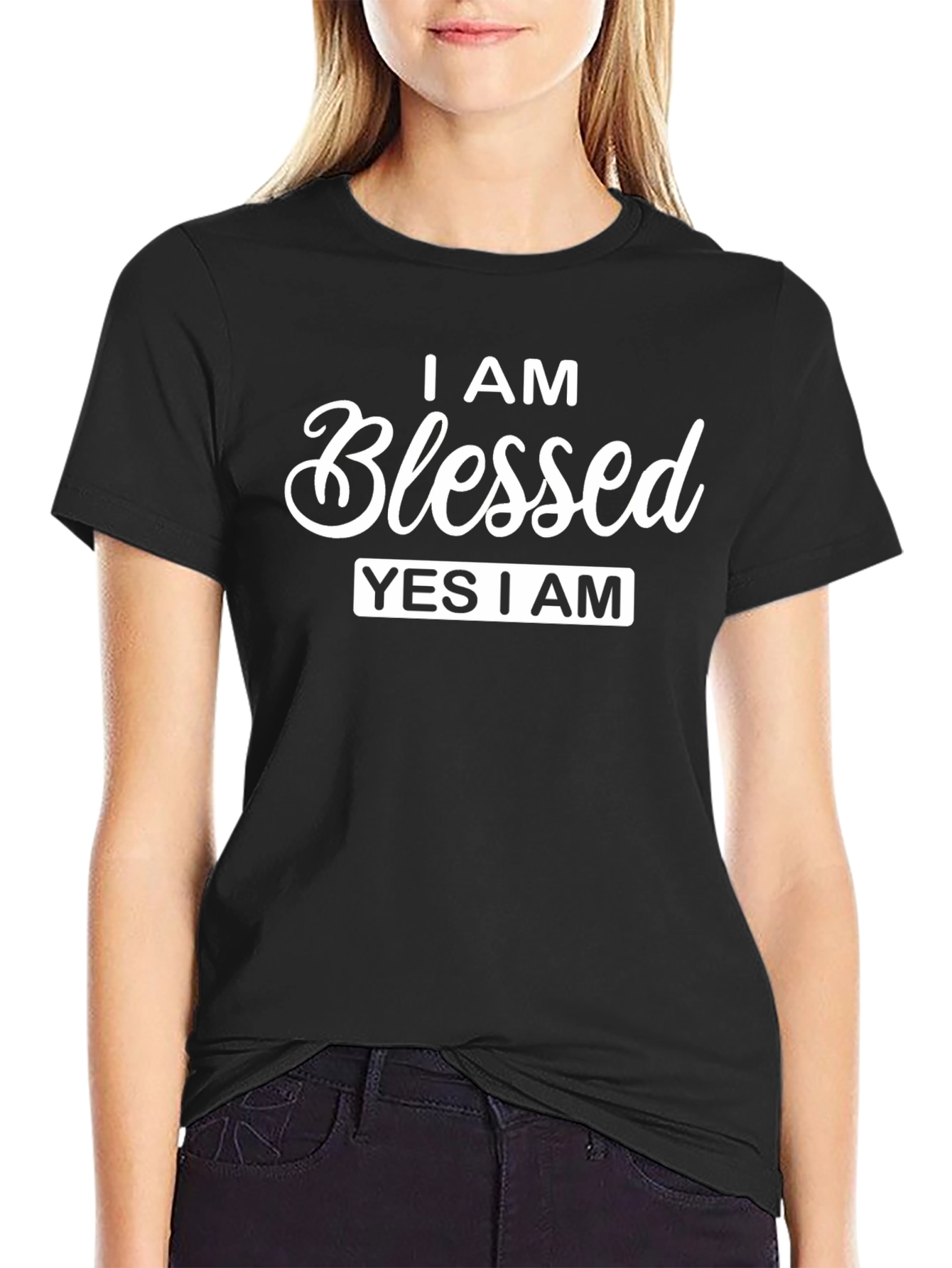 I am Blessed Graphic T-Shirt - Black