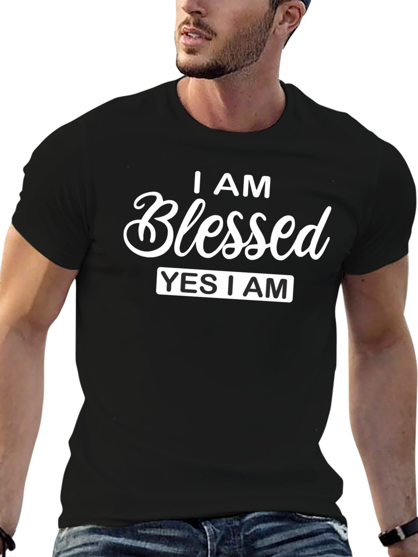 I am Blessed Graphic T-Shirt - Black