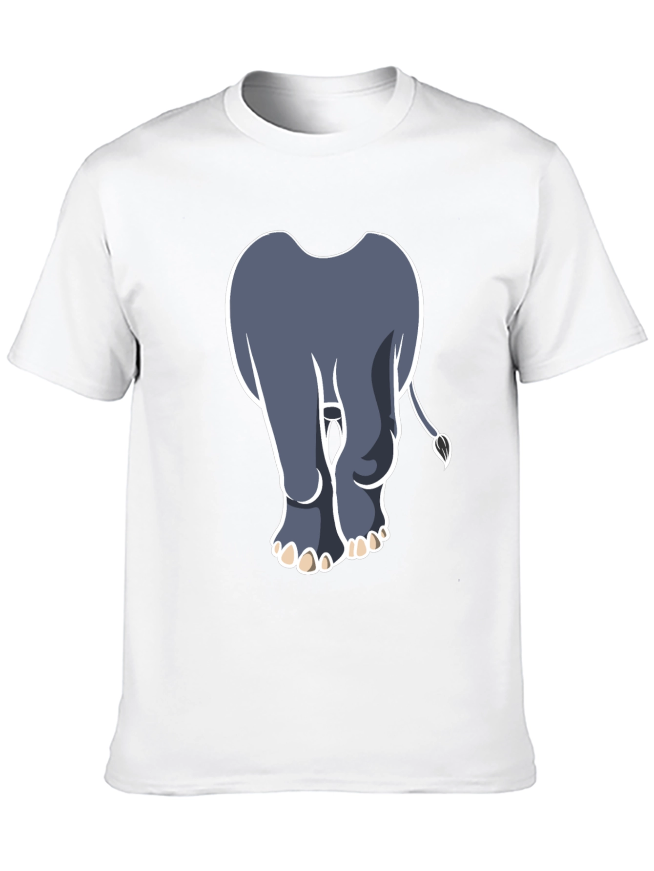 Elephant Rear View Graphic Tee - Black