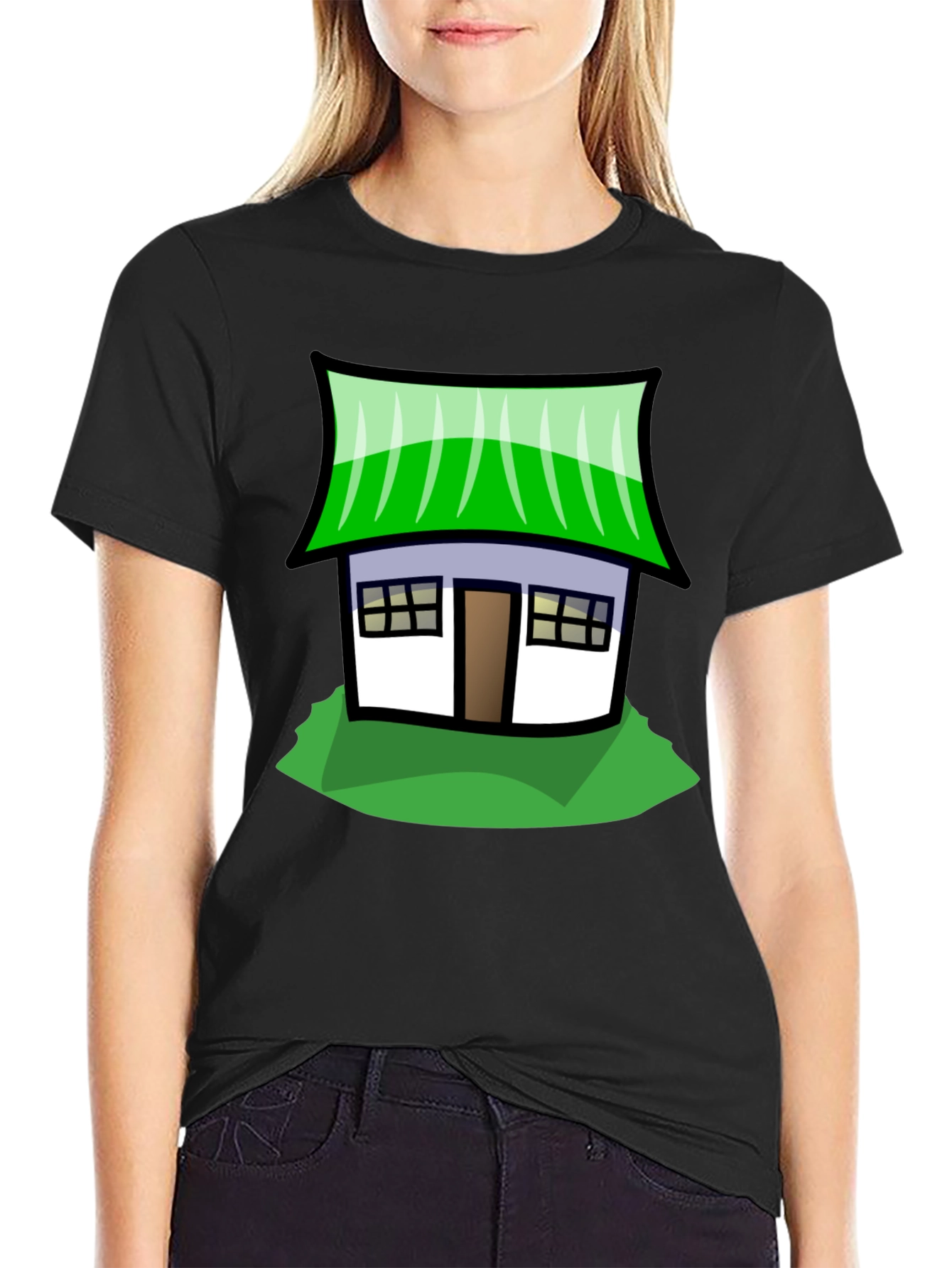 Whimsical House Graphic Tee - Soft Cotton Comfort