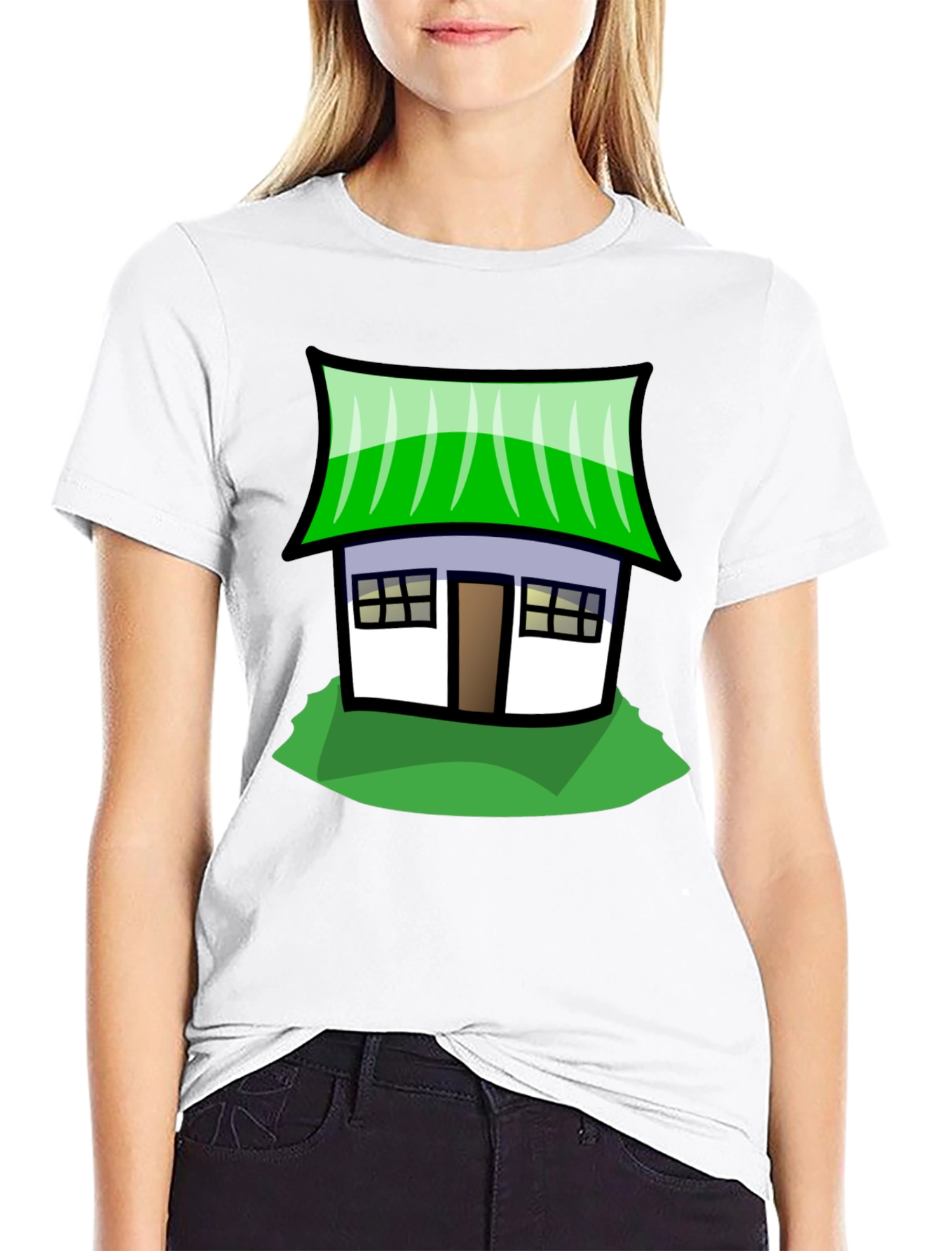 Whimsical House Graphic Tee - Soft Cotton Comfort
