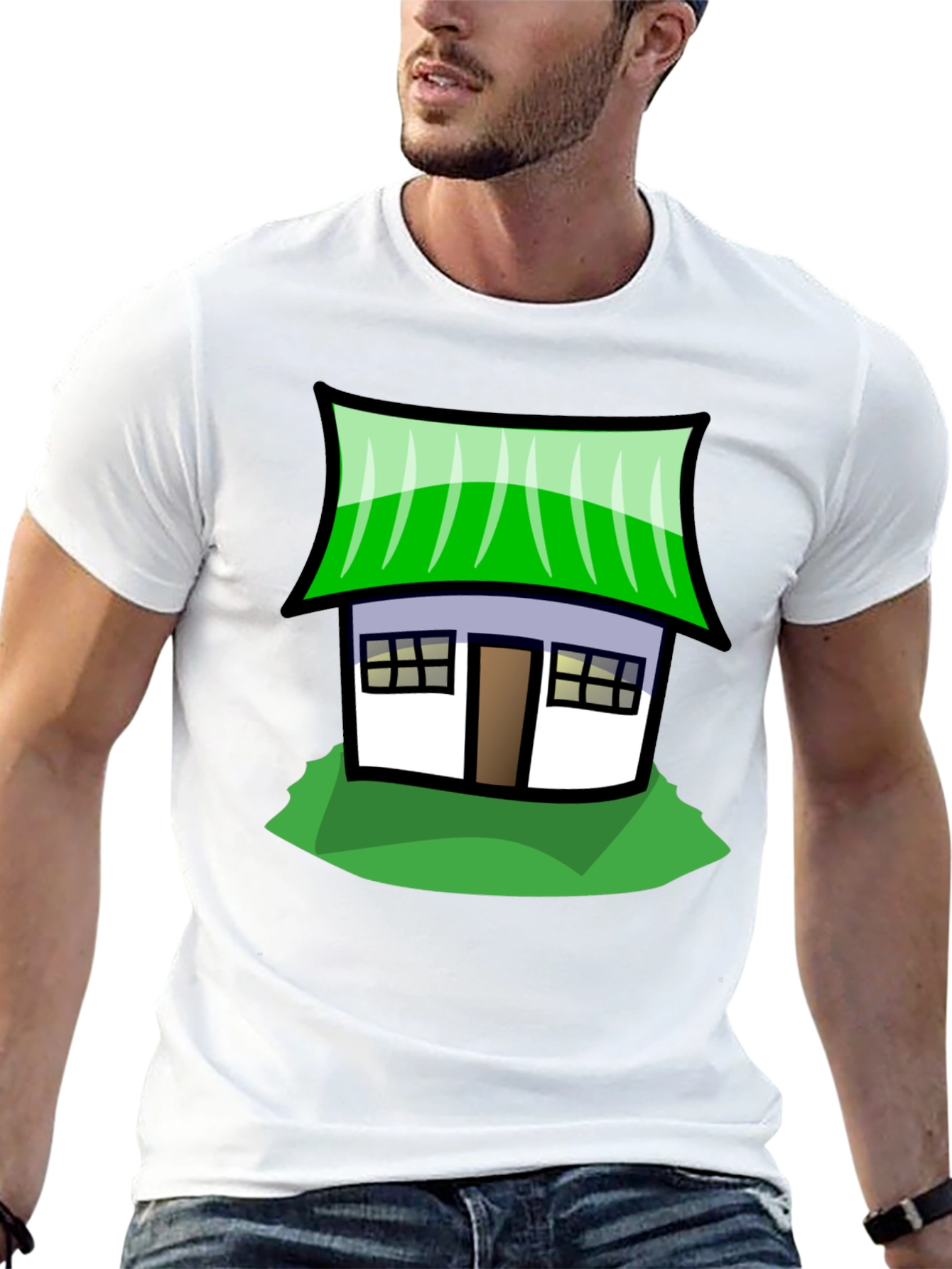 Whimsical House Graphic Tee - Soft Cotton Comfort