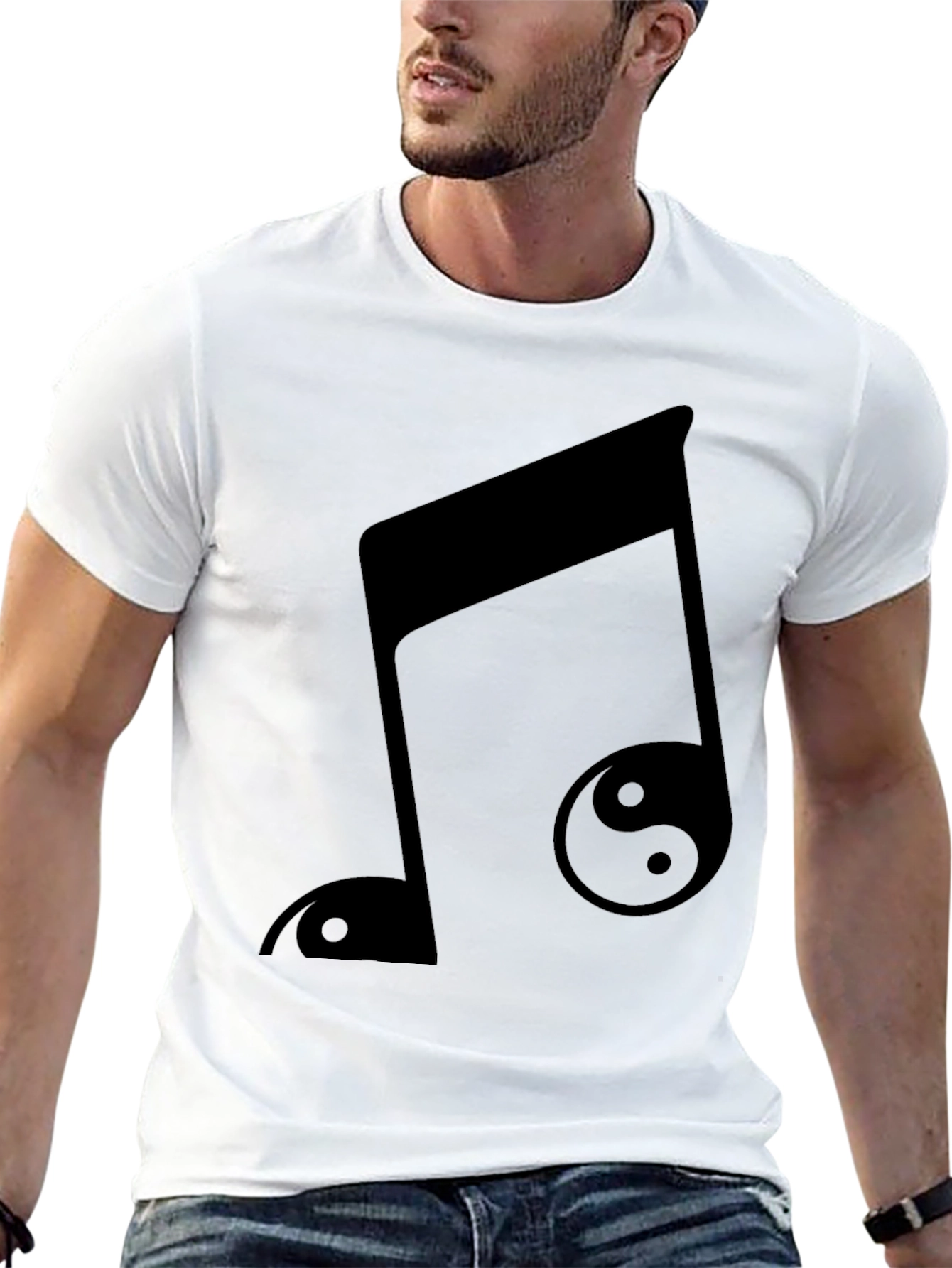 Musical Yin Yang Graphic Tee - Modern Comfort