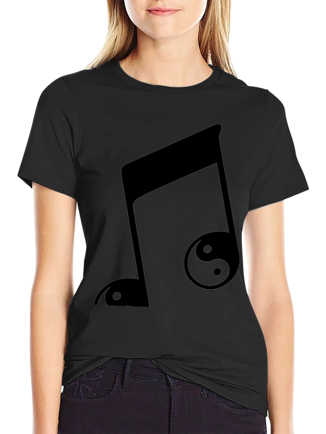 Musical Yin Yang Graphic Tee - Modern Comfort