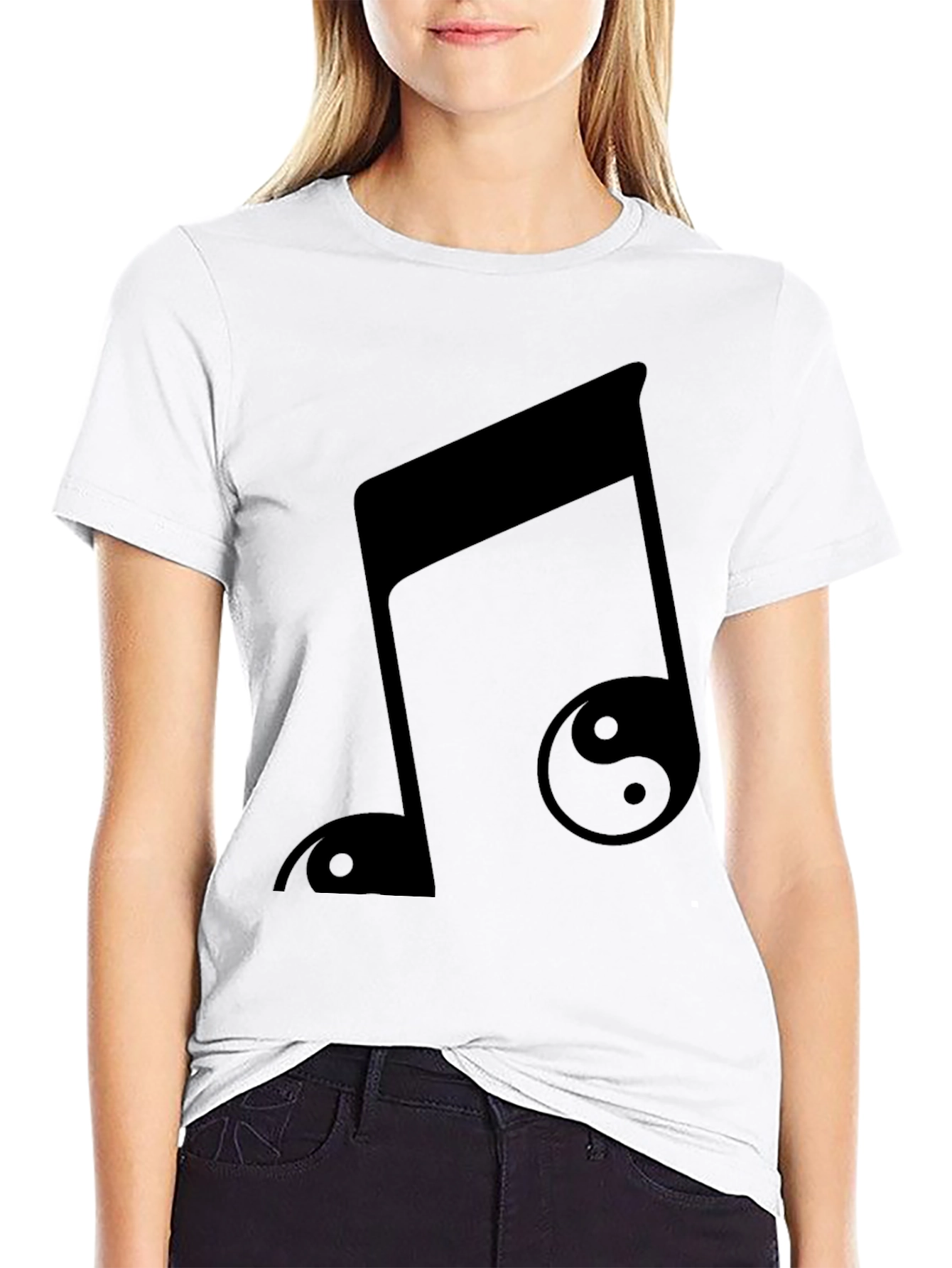 Musical Yin Yang Graphic Tee - Modern Comfort