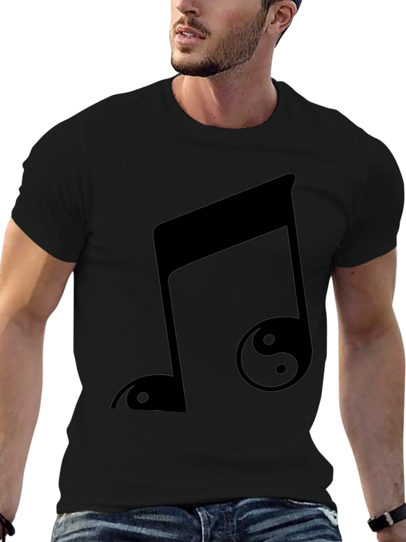 Musical Yin Yang Graphic Tee - Modern Comfort