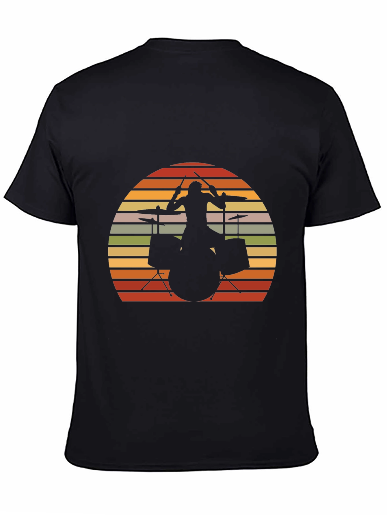 Drummer Sunset Graphic Tee - Retro Style