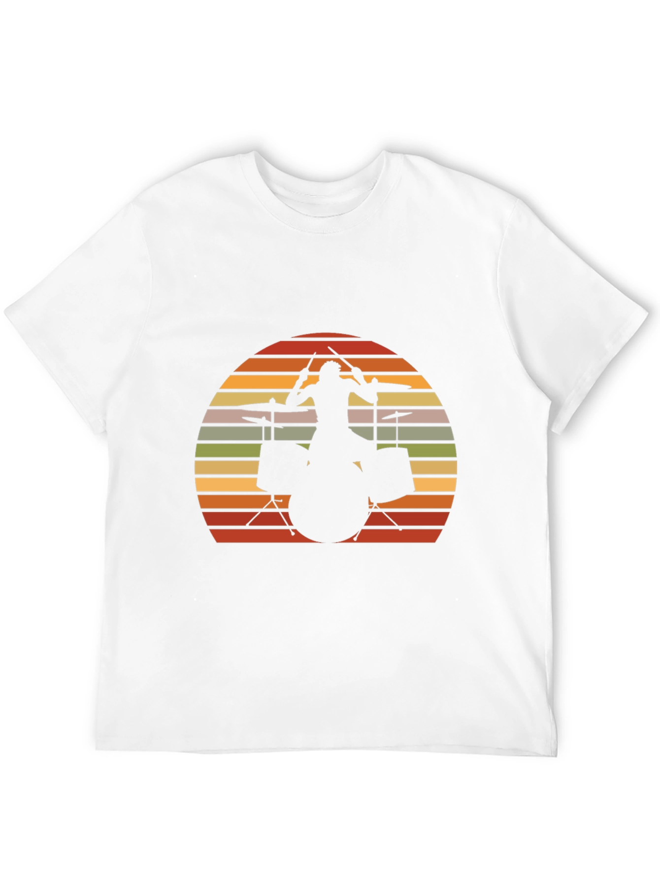 Drummer Sunset Graphic Tee - Retro Style