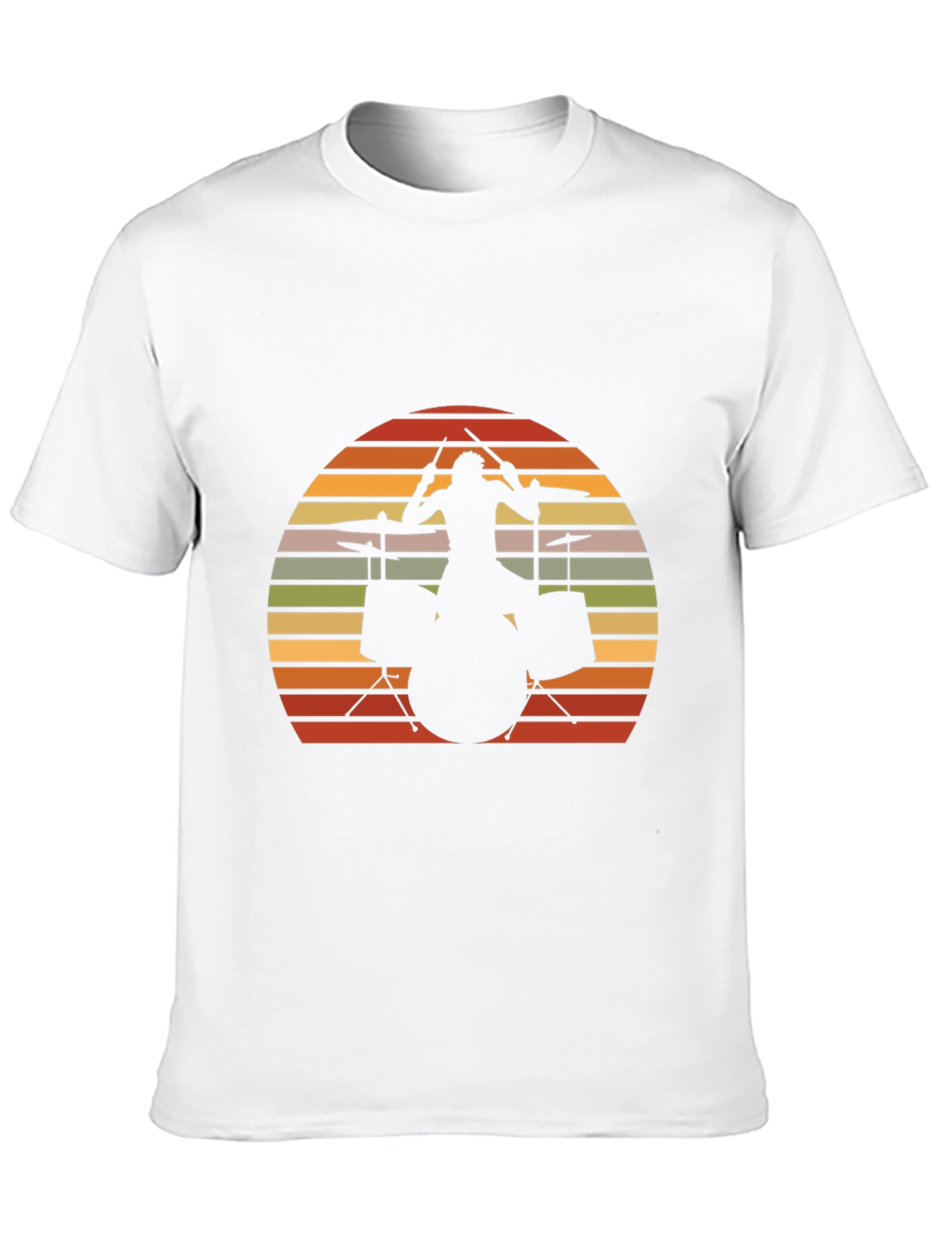Drummer Sunset Graphic Tee - Retro Style