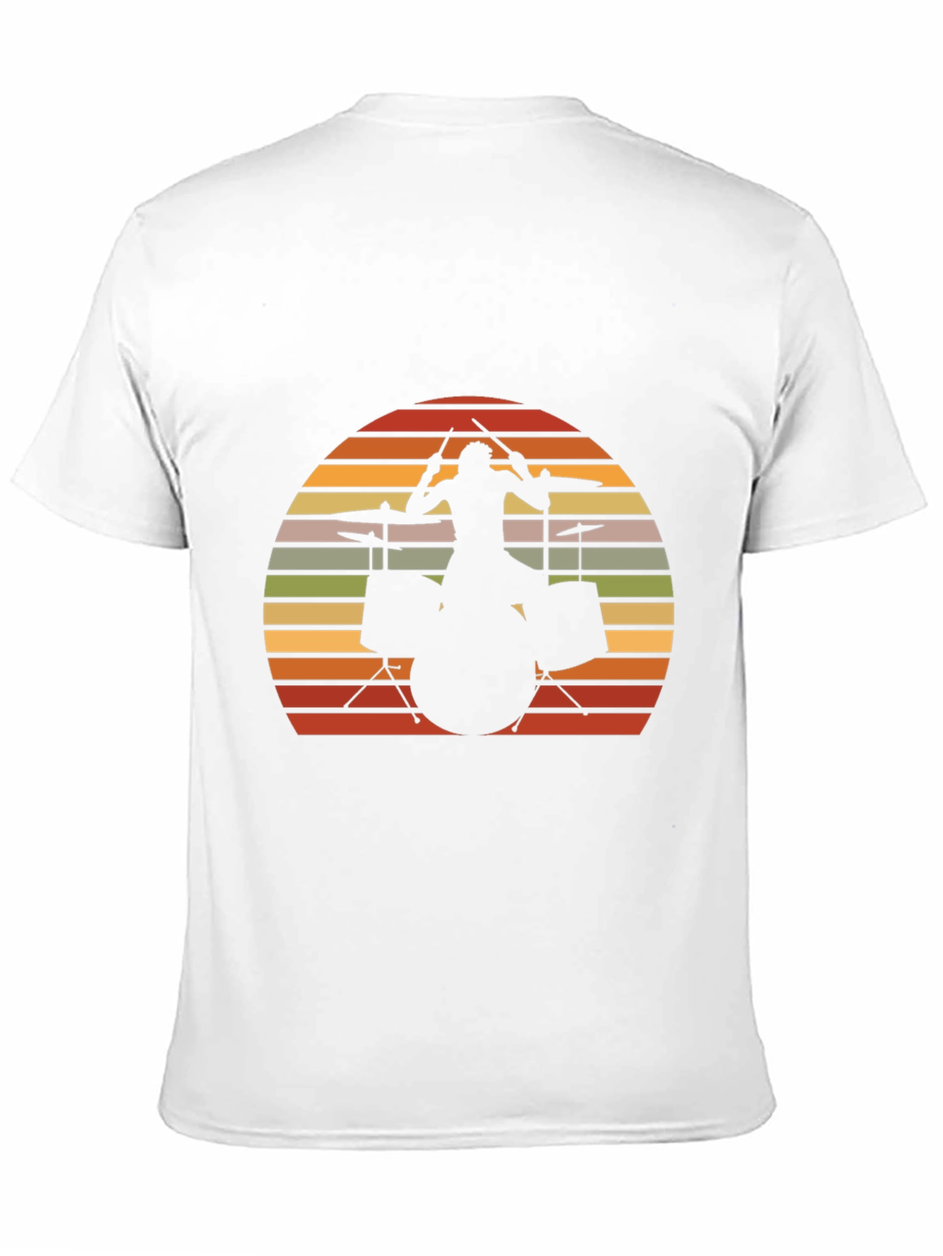 Drummer Sunset Graphic Tee - Retro Style