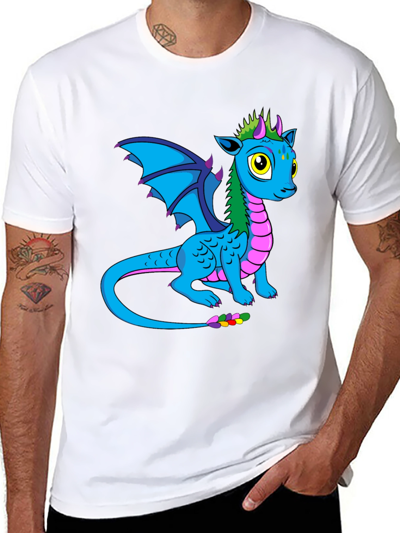 Dragon Graphic T-Shirt - Black Cotton Tee