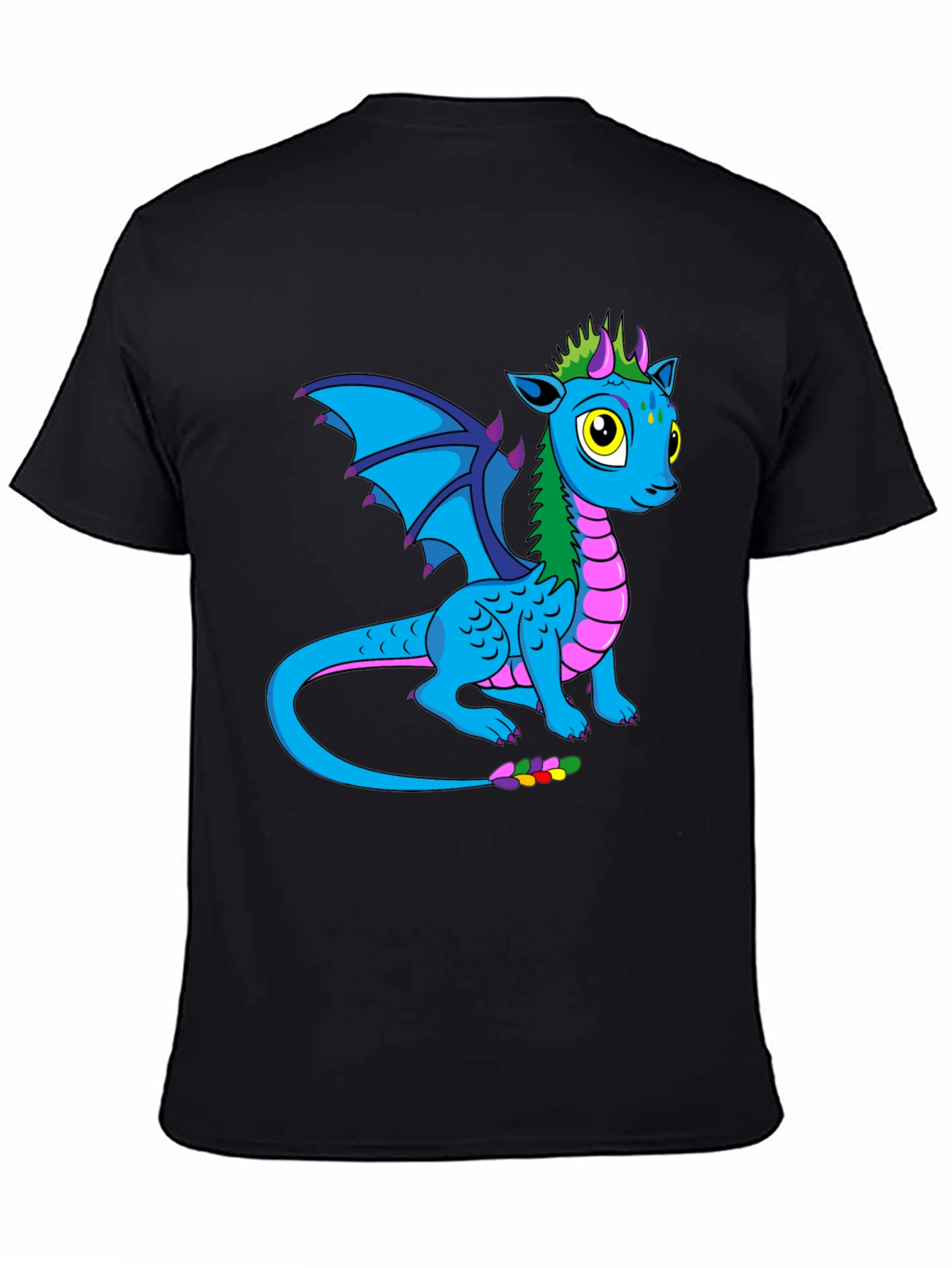 Dragon Graphic T-Shirt - Black Cotton Tee