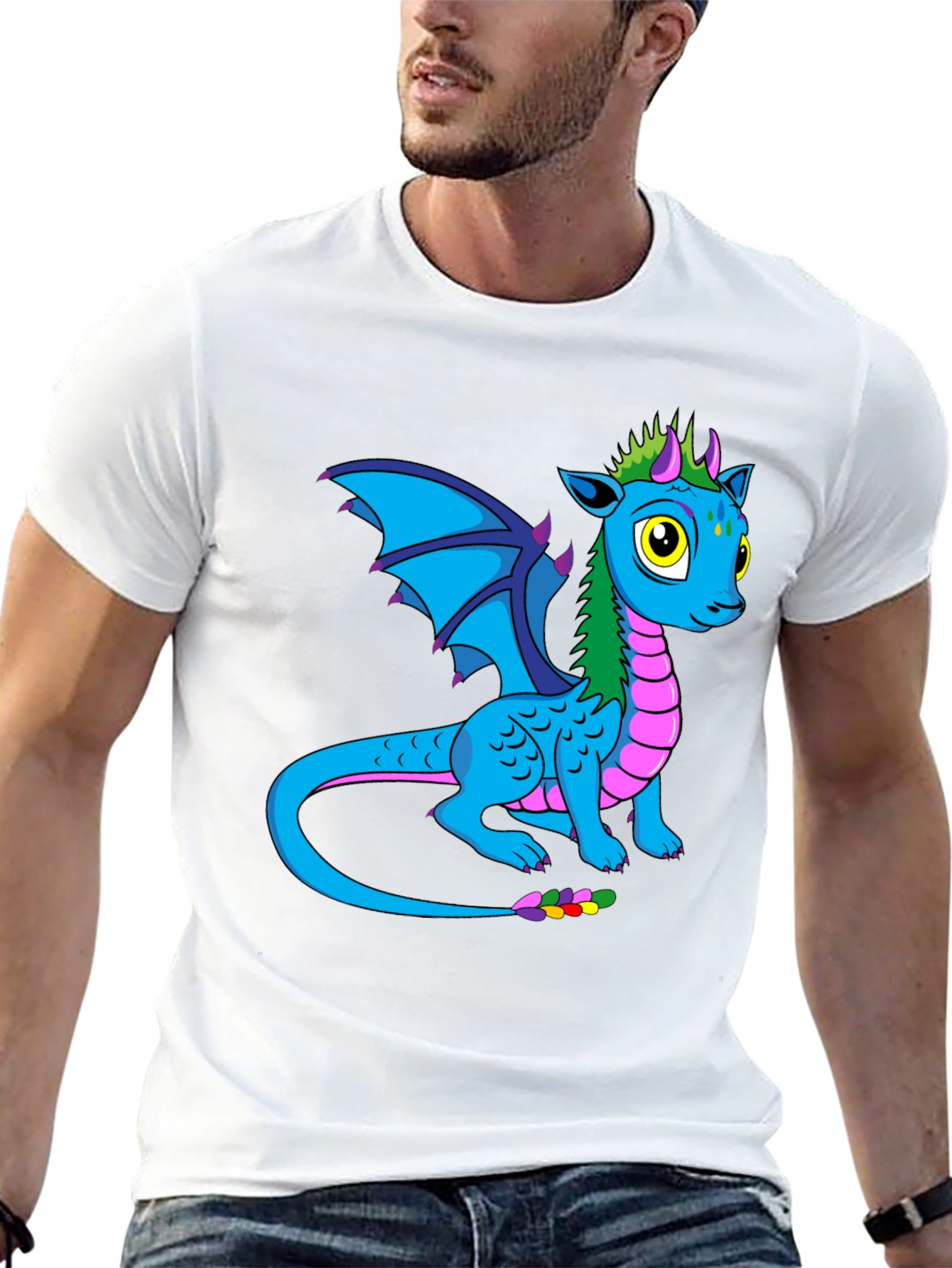 Dragon Graphic T-Shirt - Black Cotton Tee