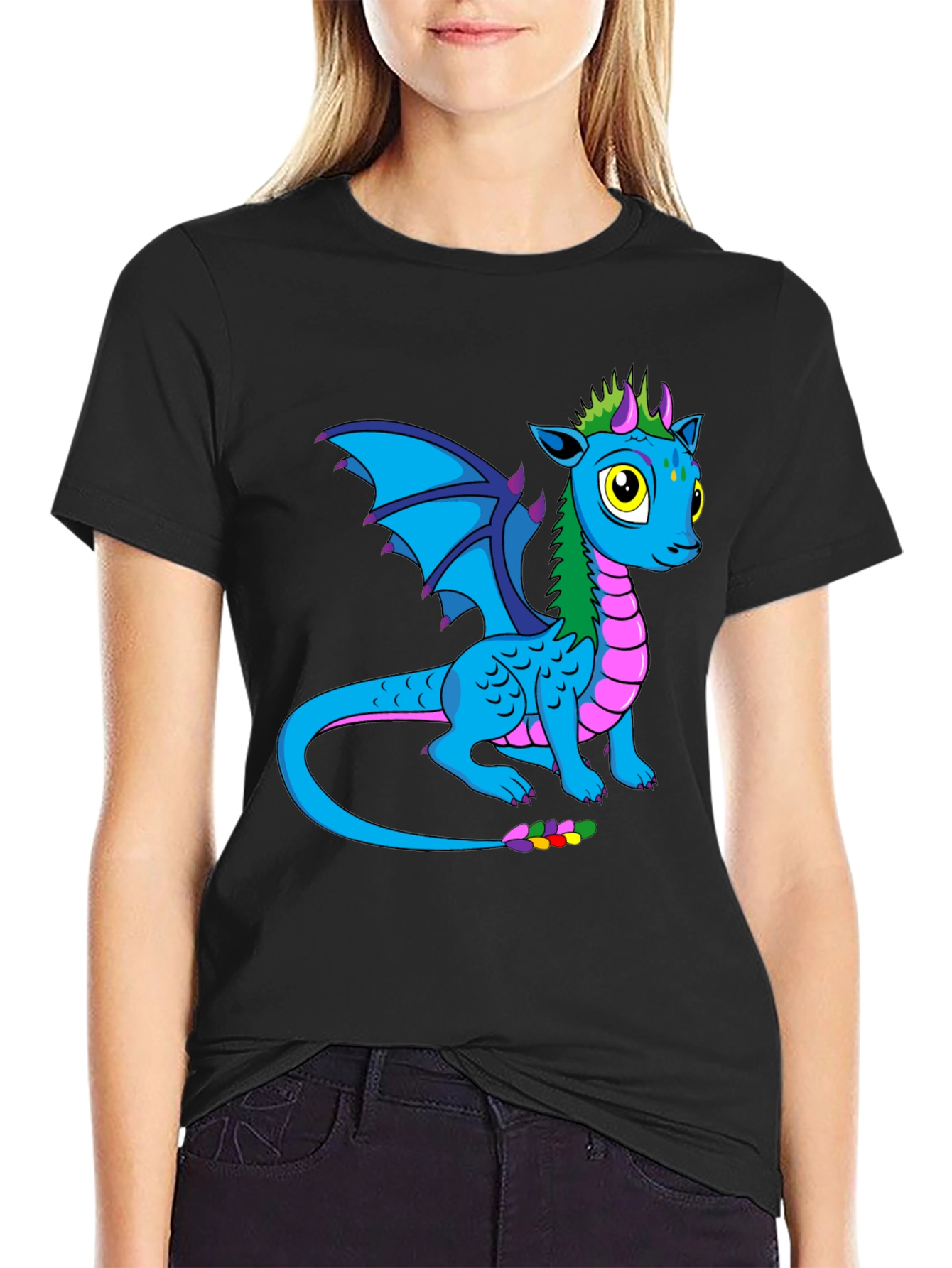 Dragon Graphic T-Shirt - Black Cotton Tee