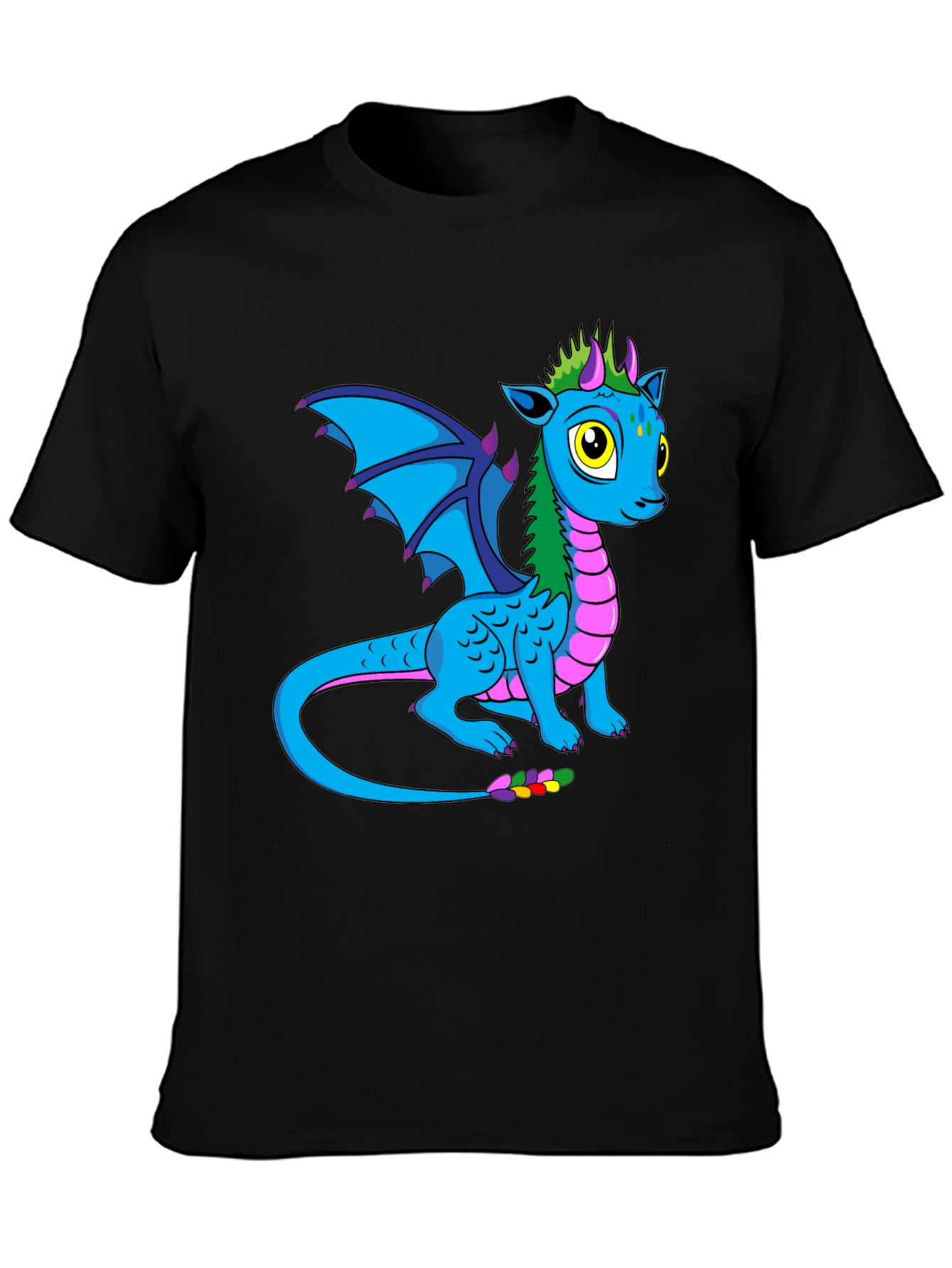 Dragon Graphic T-Shirt - Black Cotton Tee