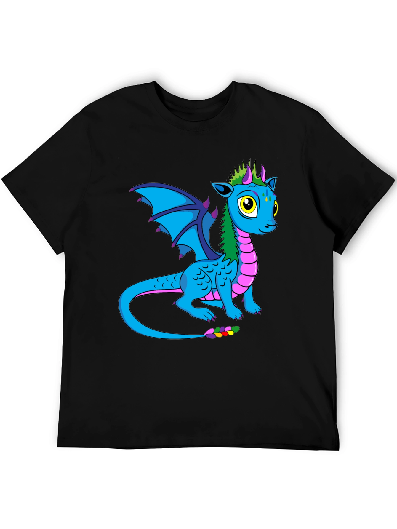 Dragon Graphic T-Shirt - Black Cotton Tee