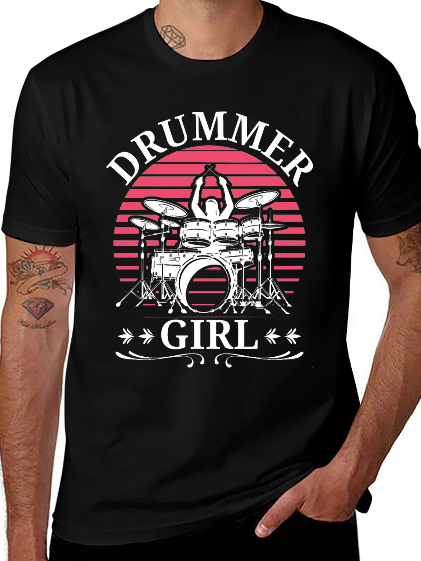 Drummer Girl T-Shirt - Music Lover Tee