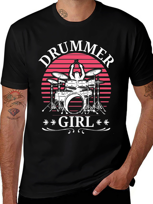 Drummer Girl T-Shirt - Music Lover Tee