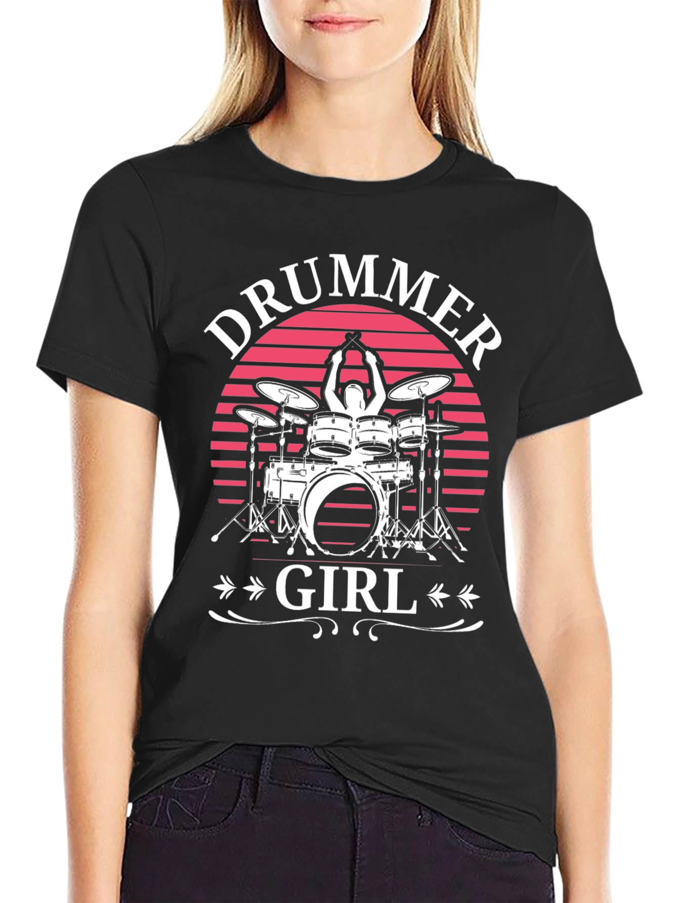 Drummer Girl T-Shirt - Music Lover Tee