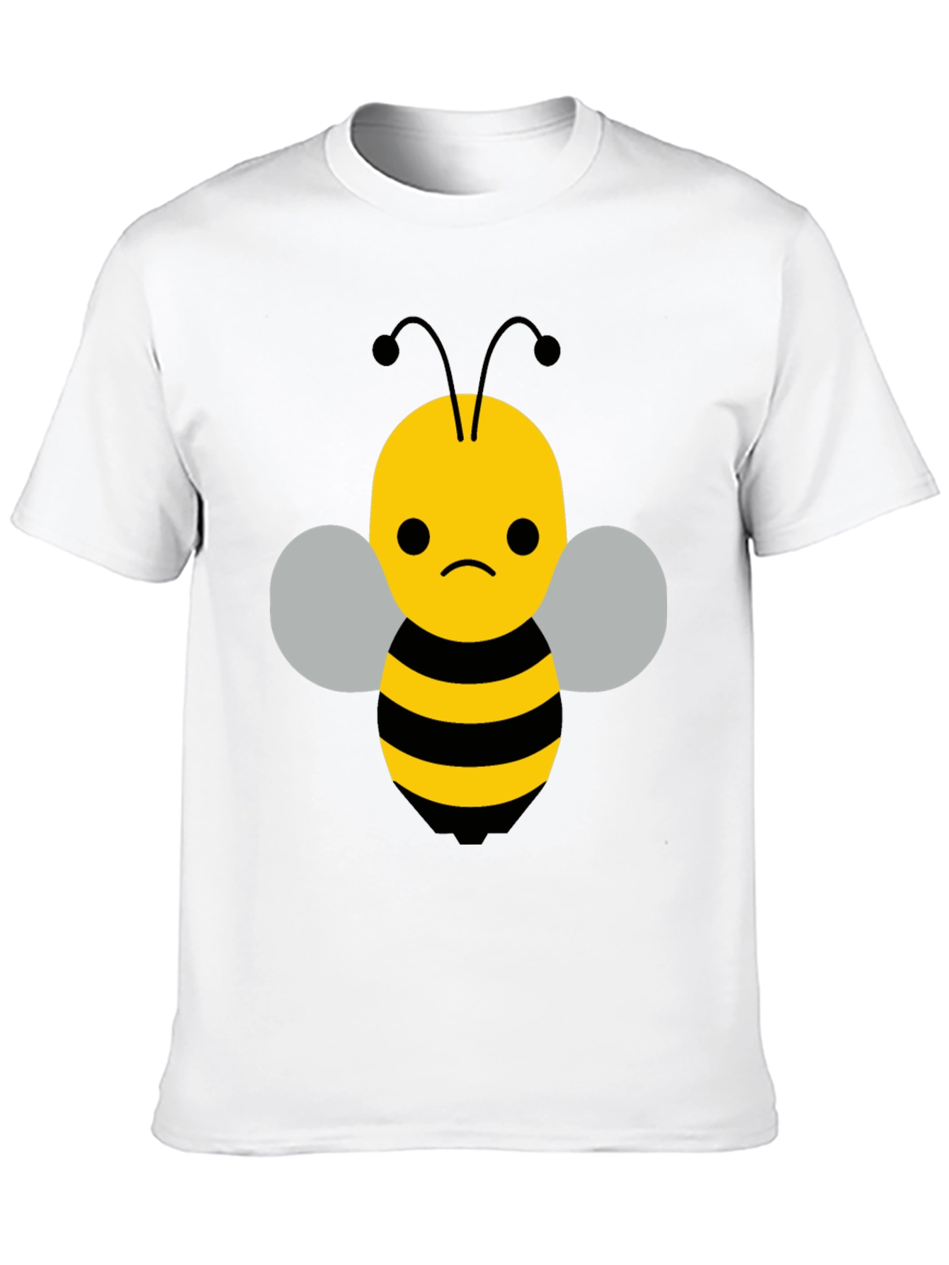 Sad Bee Graphic Tee - Black Cotton Blend T-Shirt