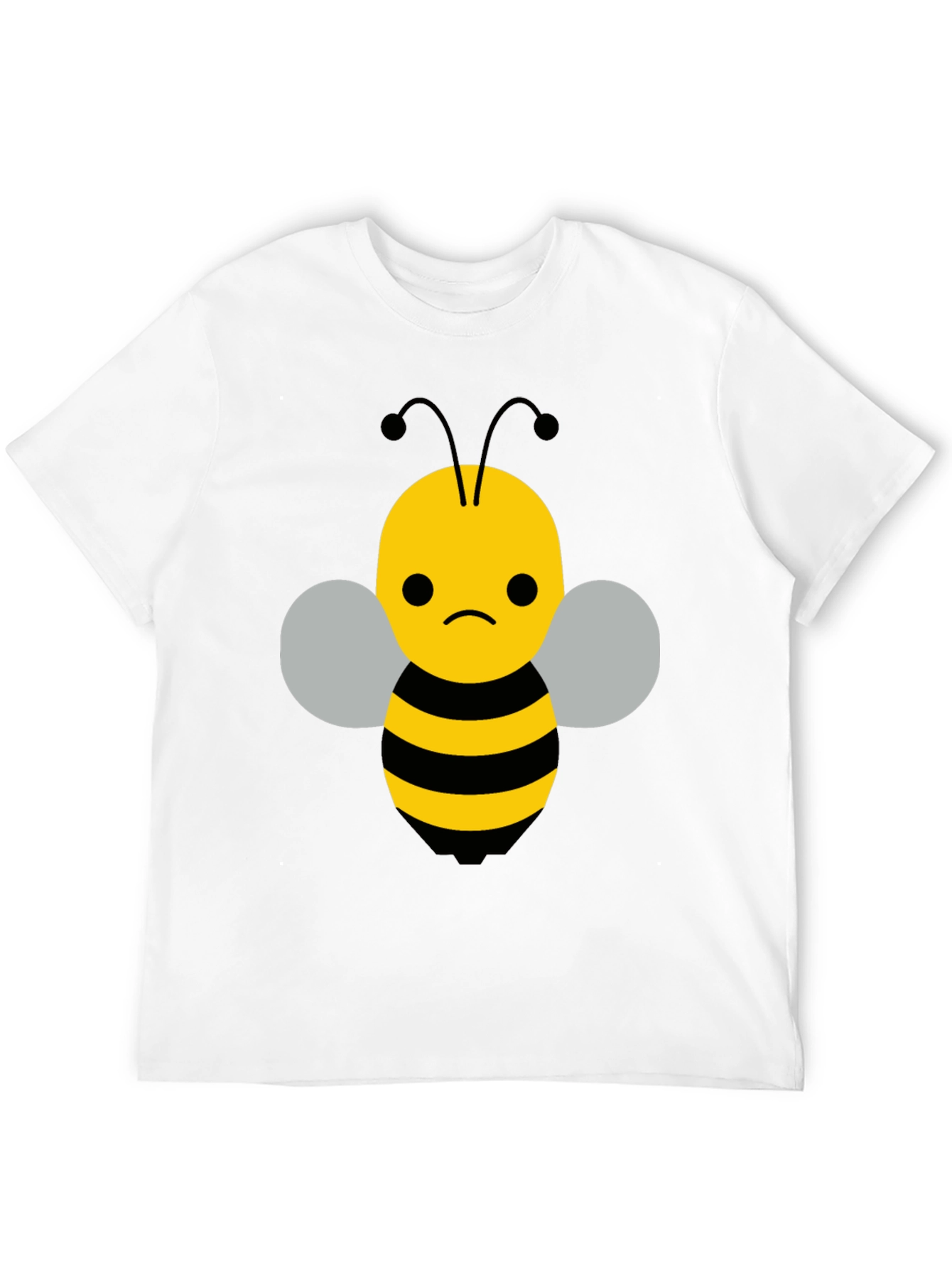 Sad Bee Graphic Tee - Black Cotton Blend T-Shirt