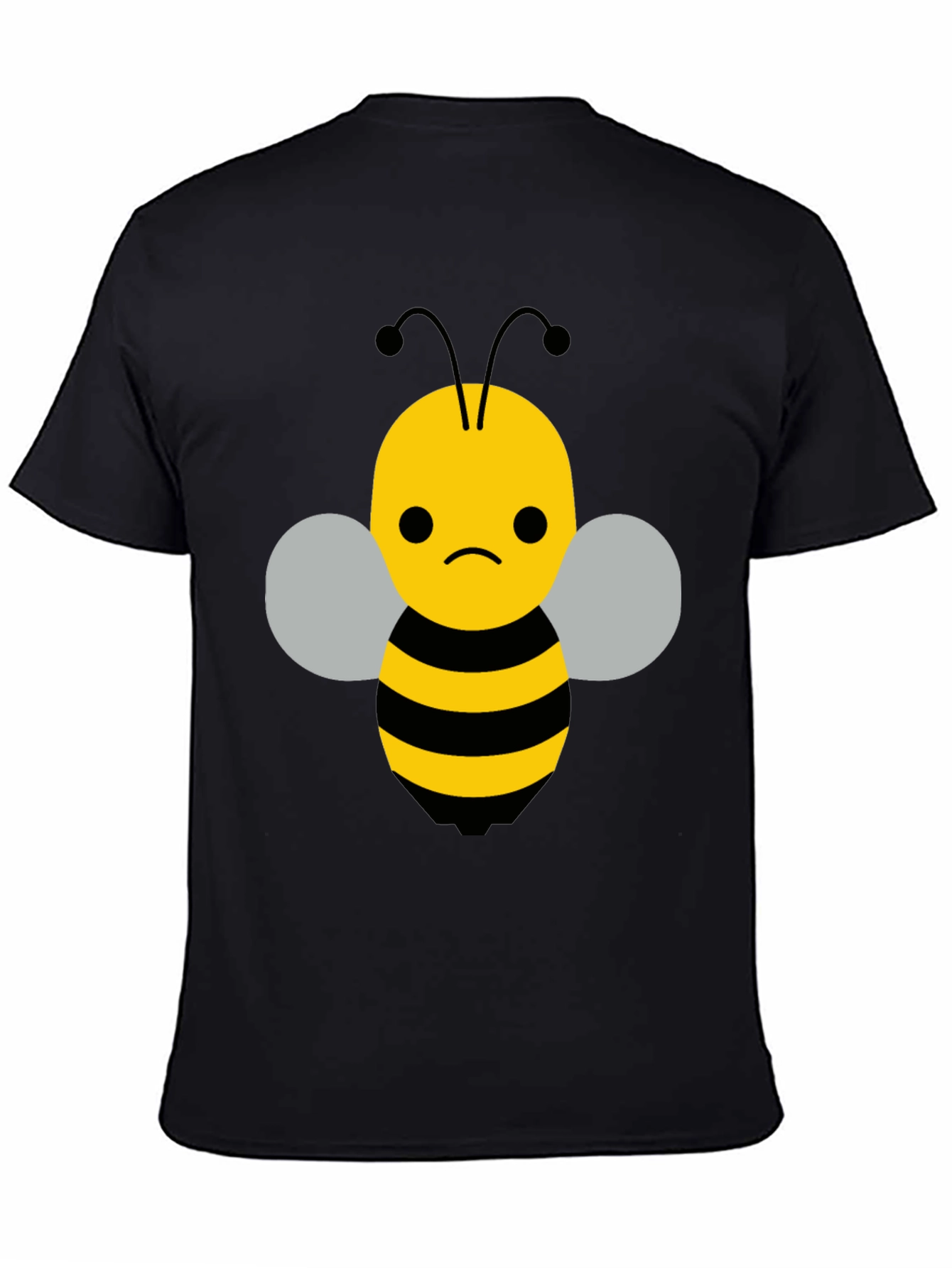 Sad Bee Graphic Tee - Black Cotton Blend T-Shirt