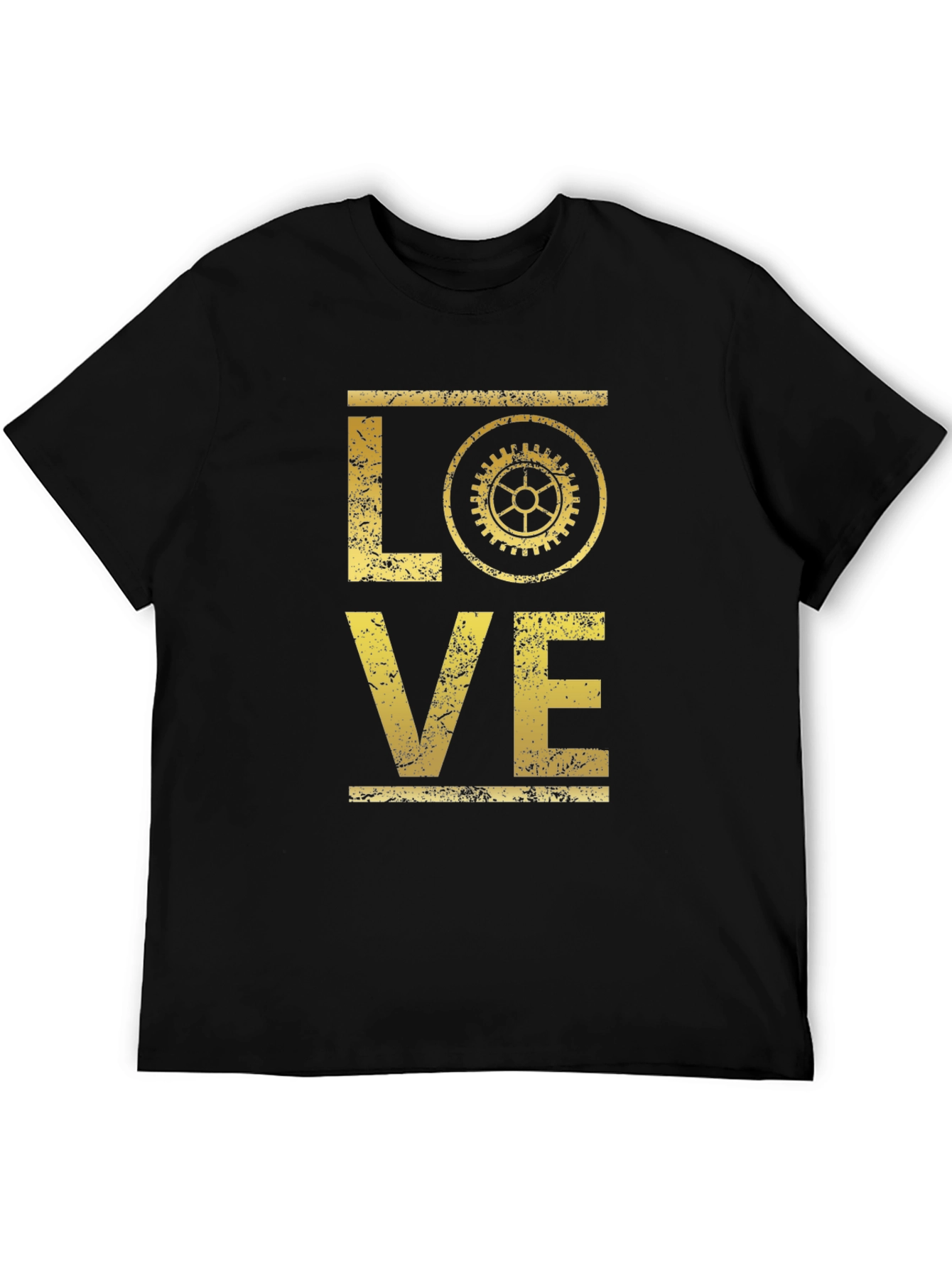 Steampunk LOVE Graphic T-Shirt - Gear Design