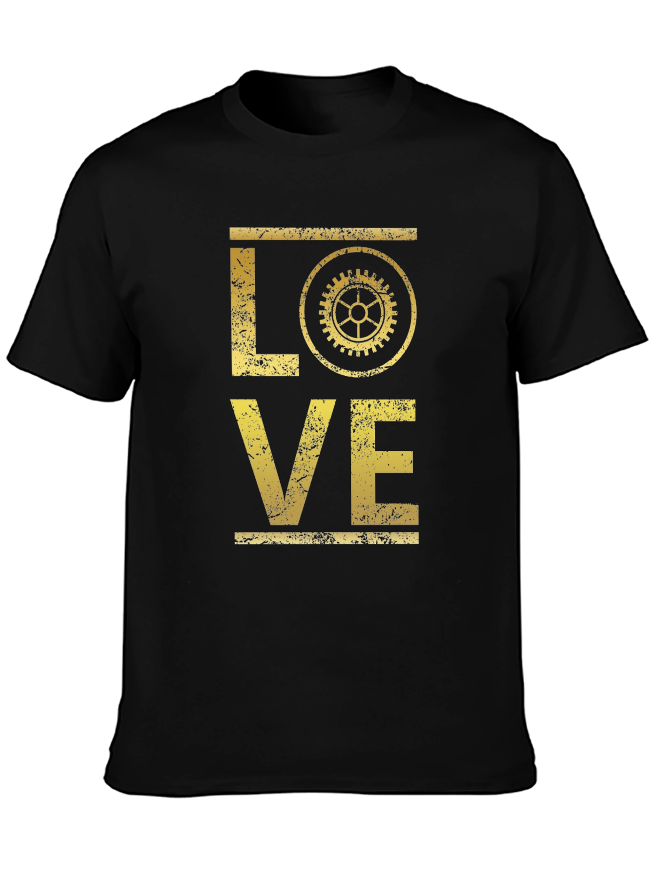 Steampunk LOVE Graphic T-Shirt - Gear Design