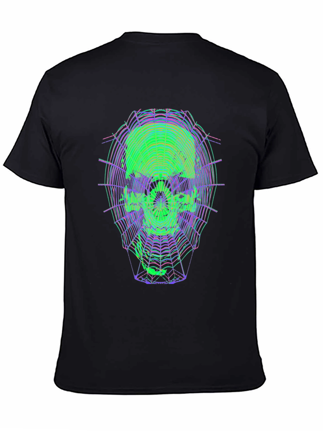 Neon Skull Web Graphic Tee - Unique Design