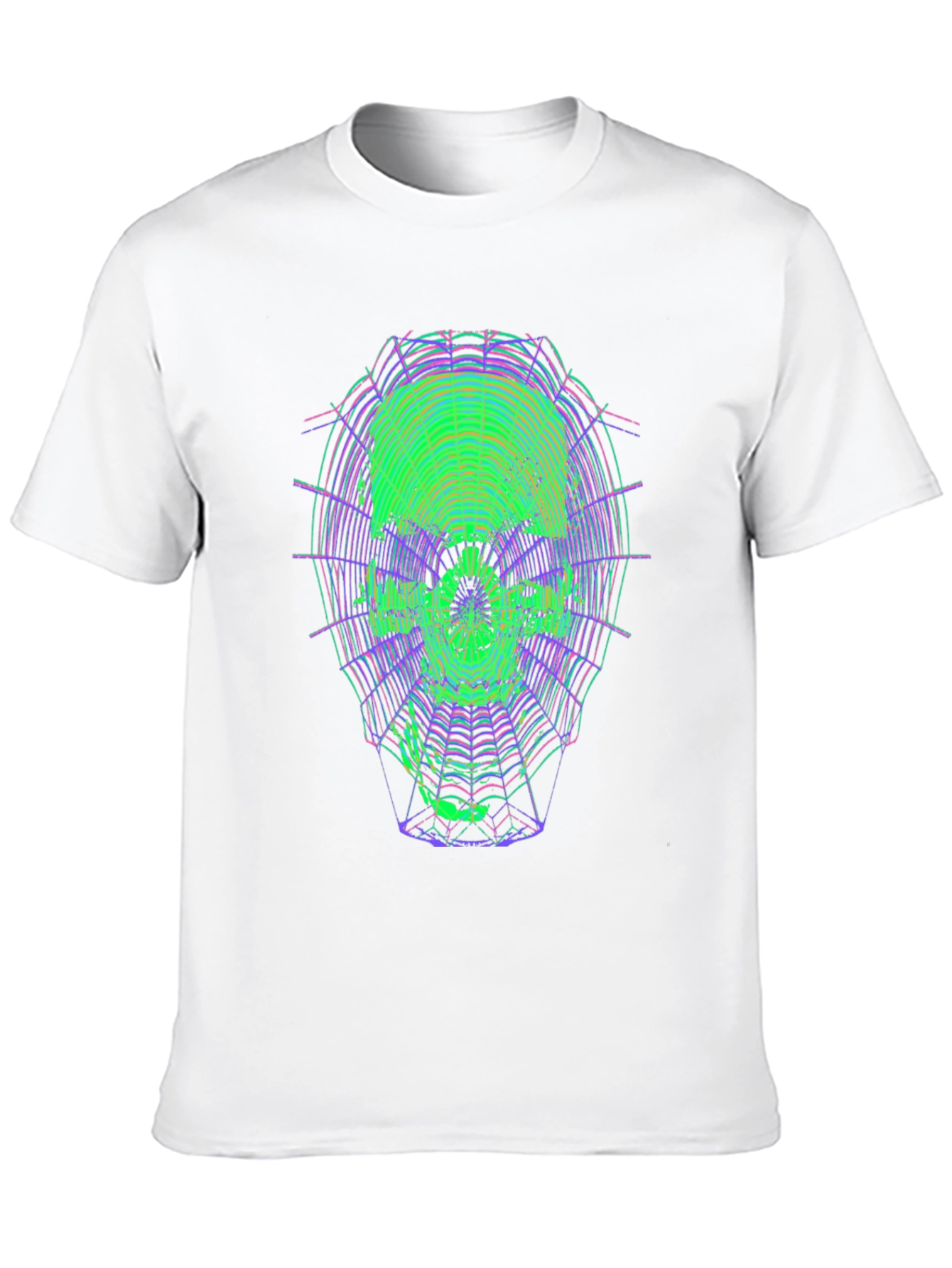 Neon Skull Web Graphic Tee - Unique Design