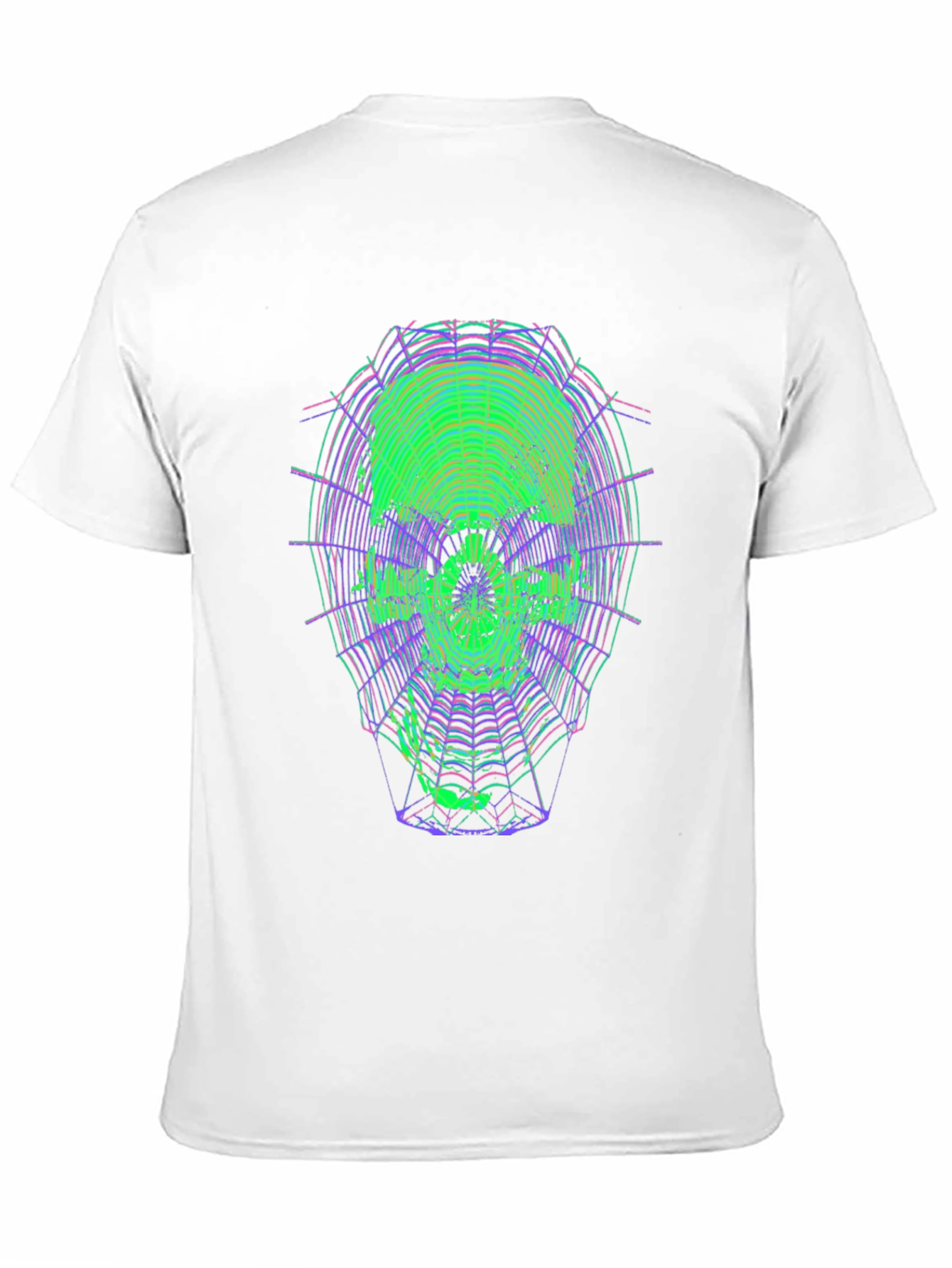 Neon Skull Web Graphic Tee - Unique Design
