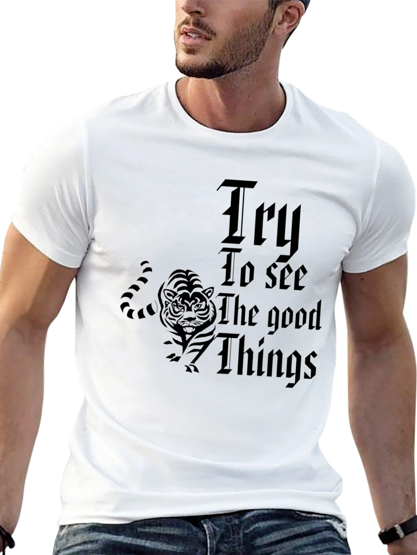 Inspiring Try To See the Good Things Graphic Tee