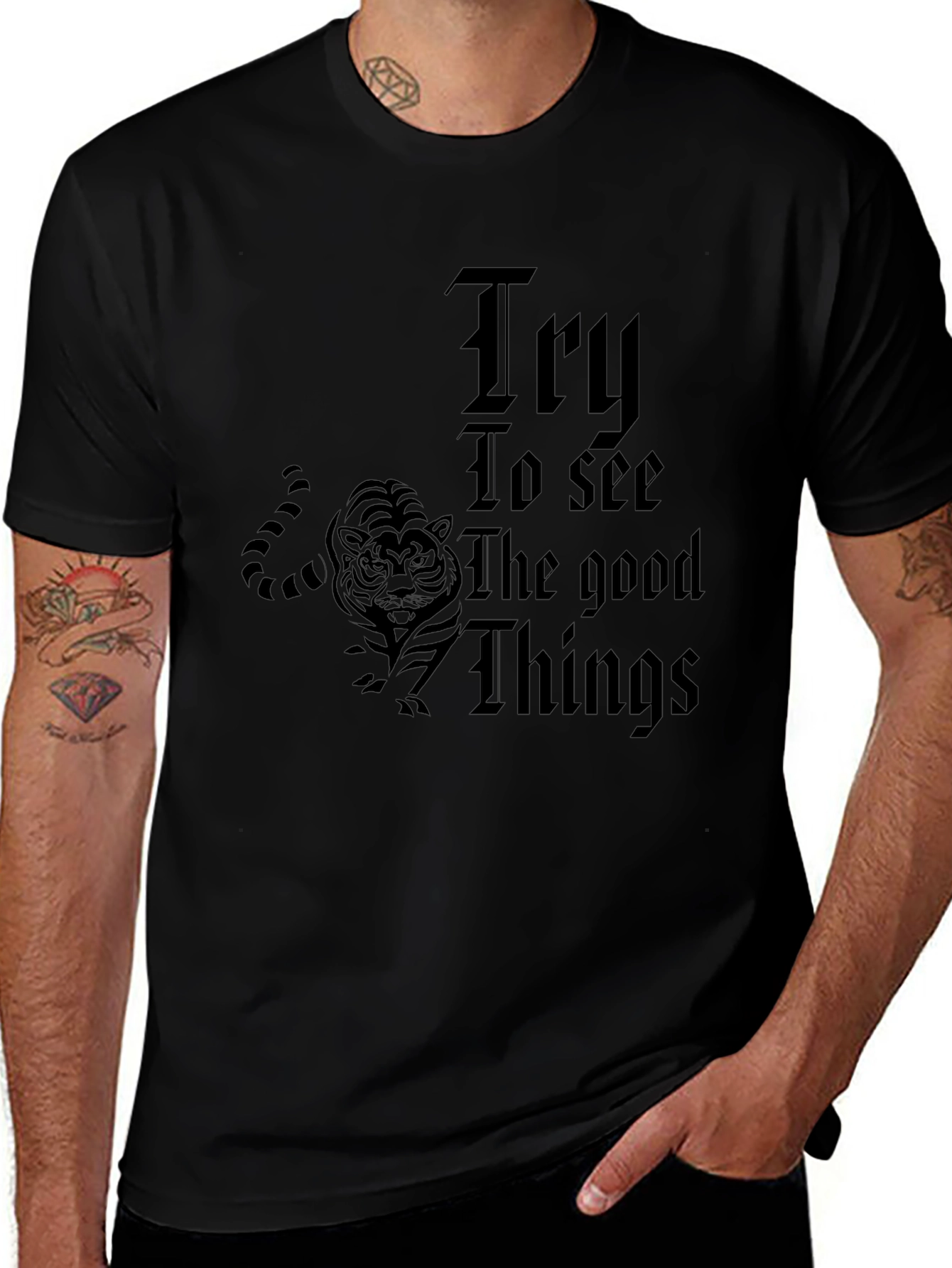 Inspiring Try To See the Good Things Graphic Tee