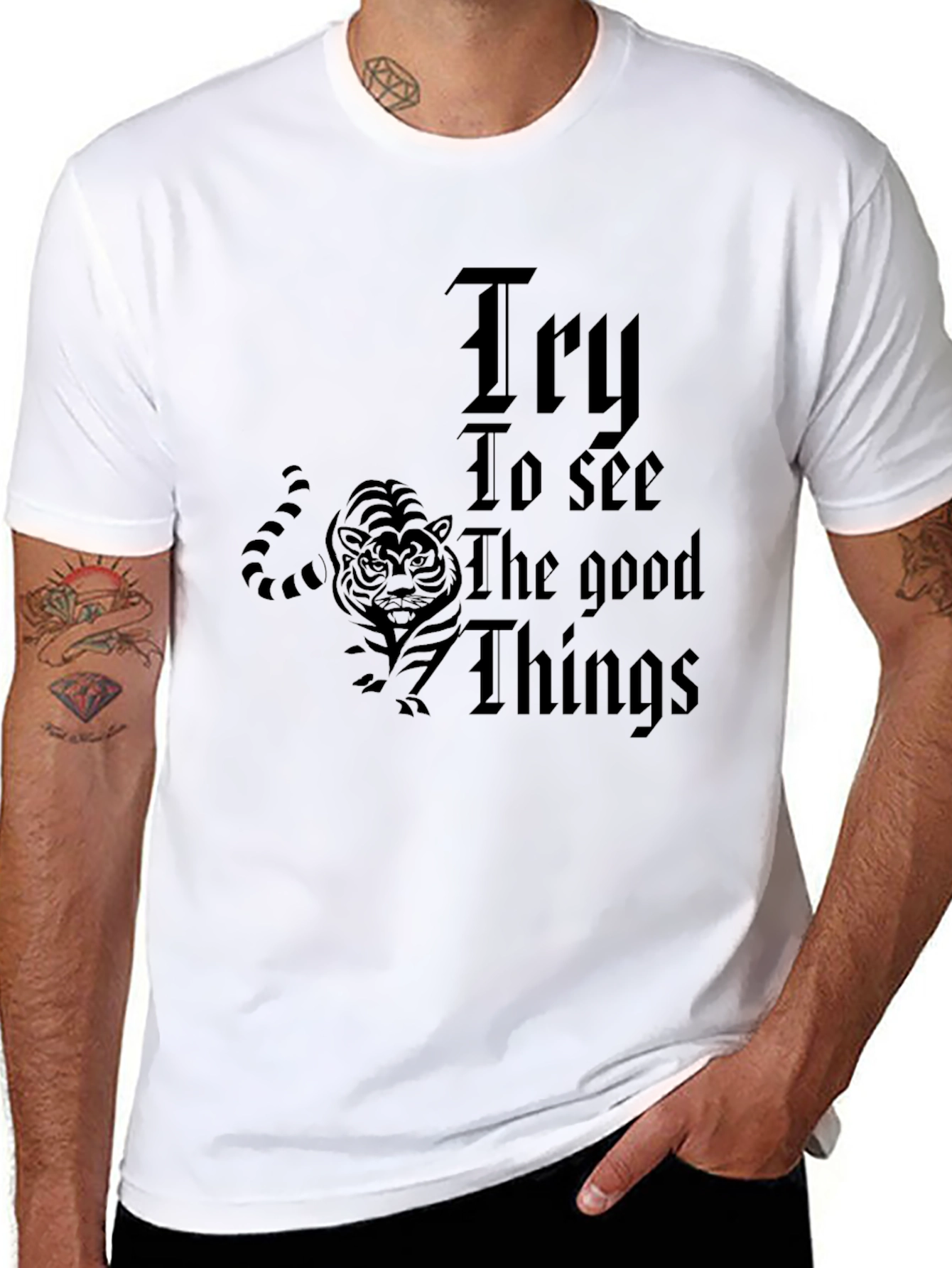 Inspiring Try To See the Good Things Graphic Tee