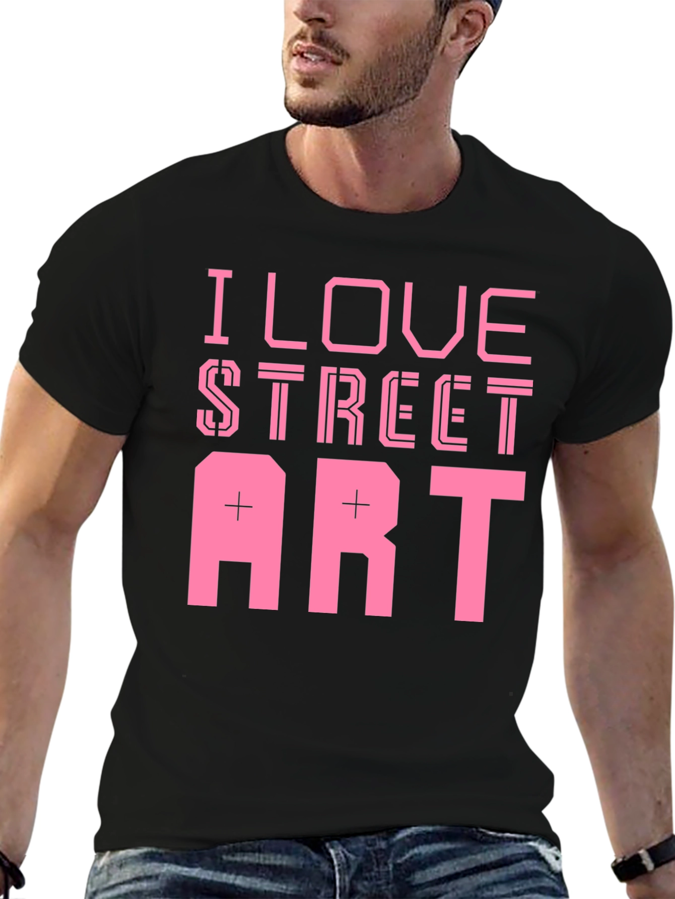 I Love Street Art Black T-Shirt