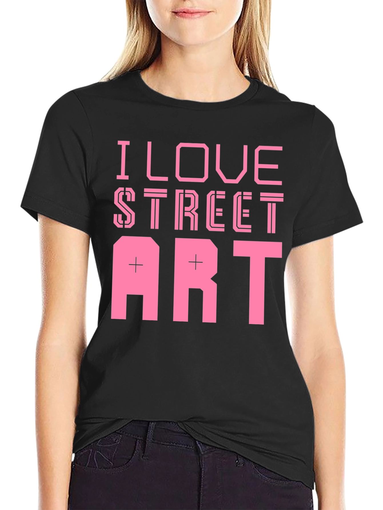 I Love Street Art Black T-Shirt