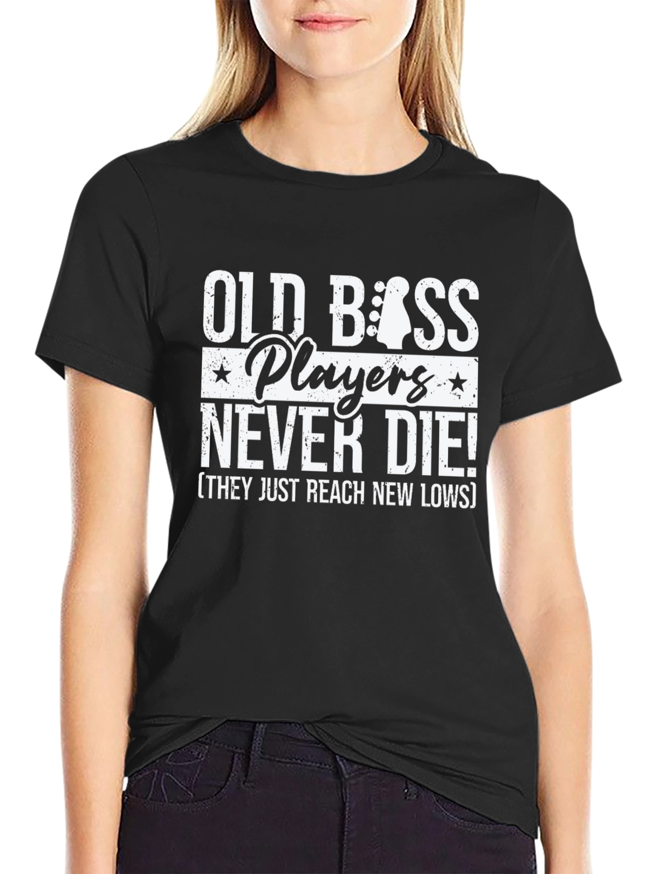 Old Bass Players Never Die Graphic Tee
