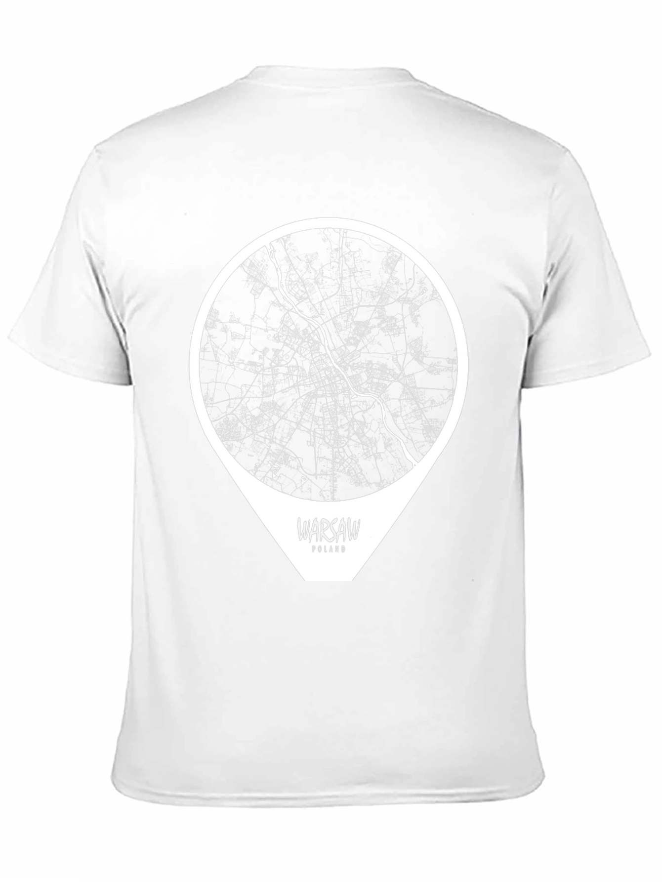Warsaw Poland City Map T-Shirt - Stylish Travel Tee