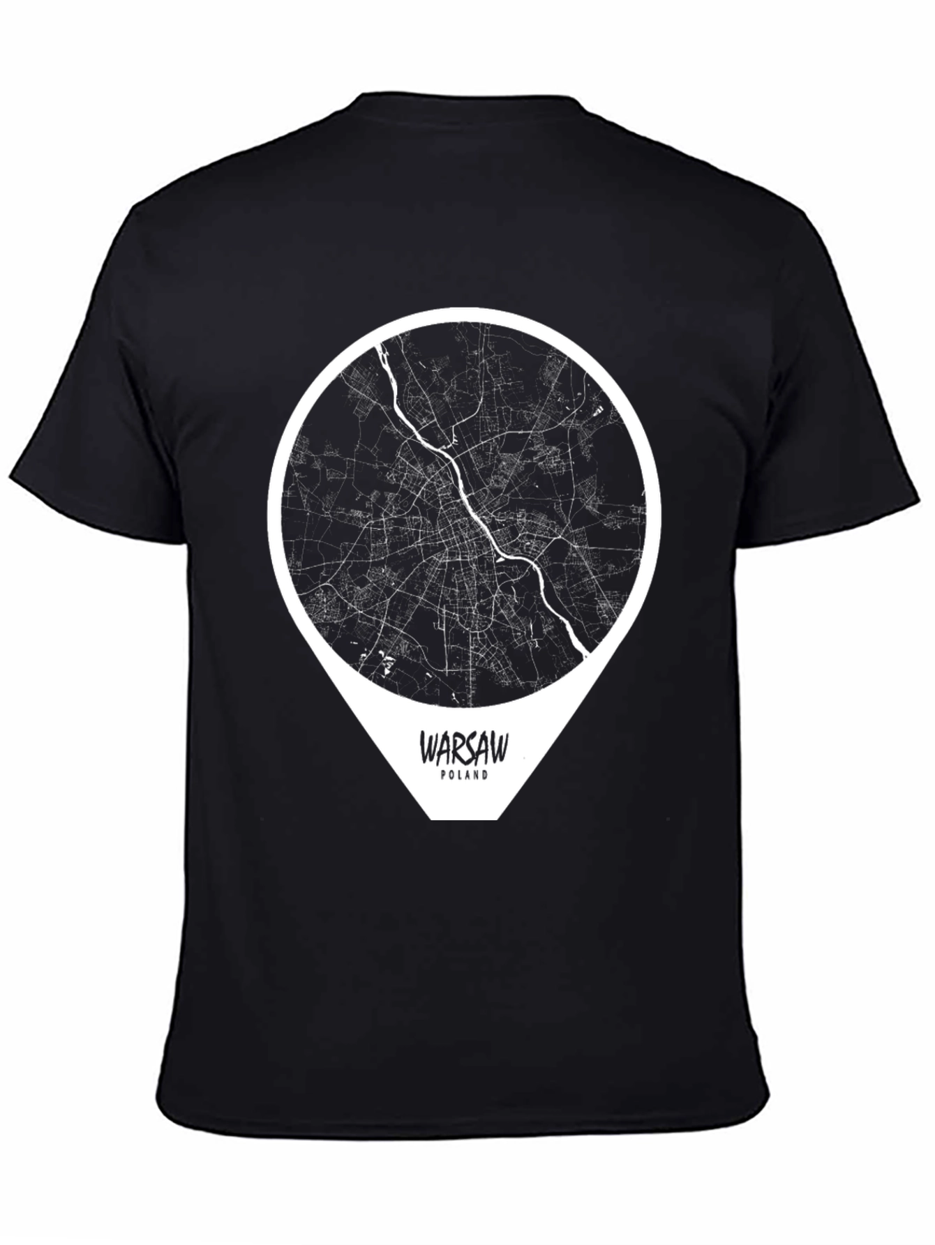 Warsaw Poland City Map T-Shirt - Stylish Travel Tee